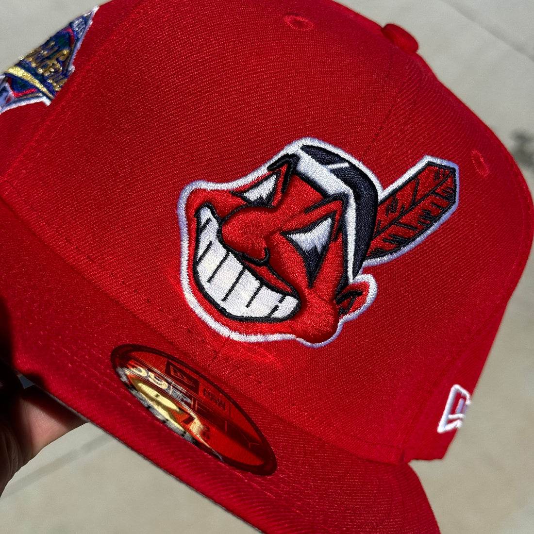 Cleveland Indians limited edition fitted hat with embroidered logo, unique colorway, and premium structured design for streetwear fashion