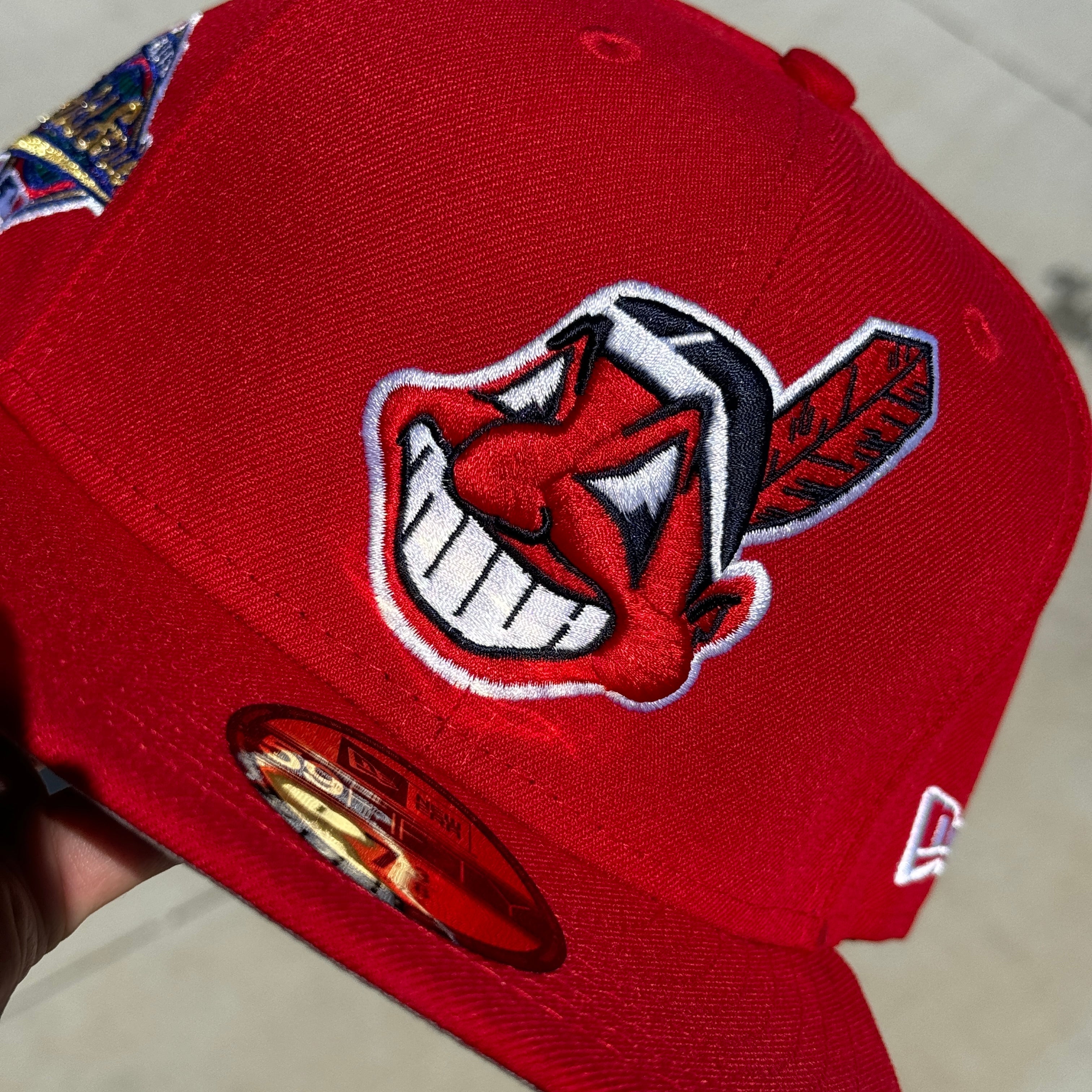 Cleveland Indians limited edition fitted hat with embroidered logo, unique colorway, and premium structured design for streetwear fashion