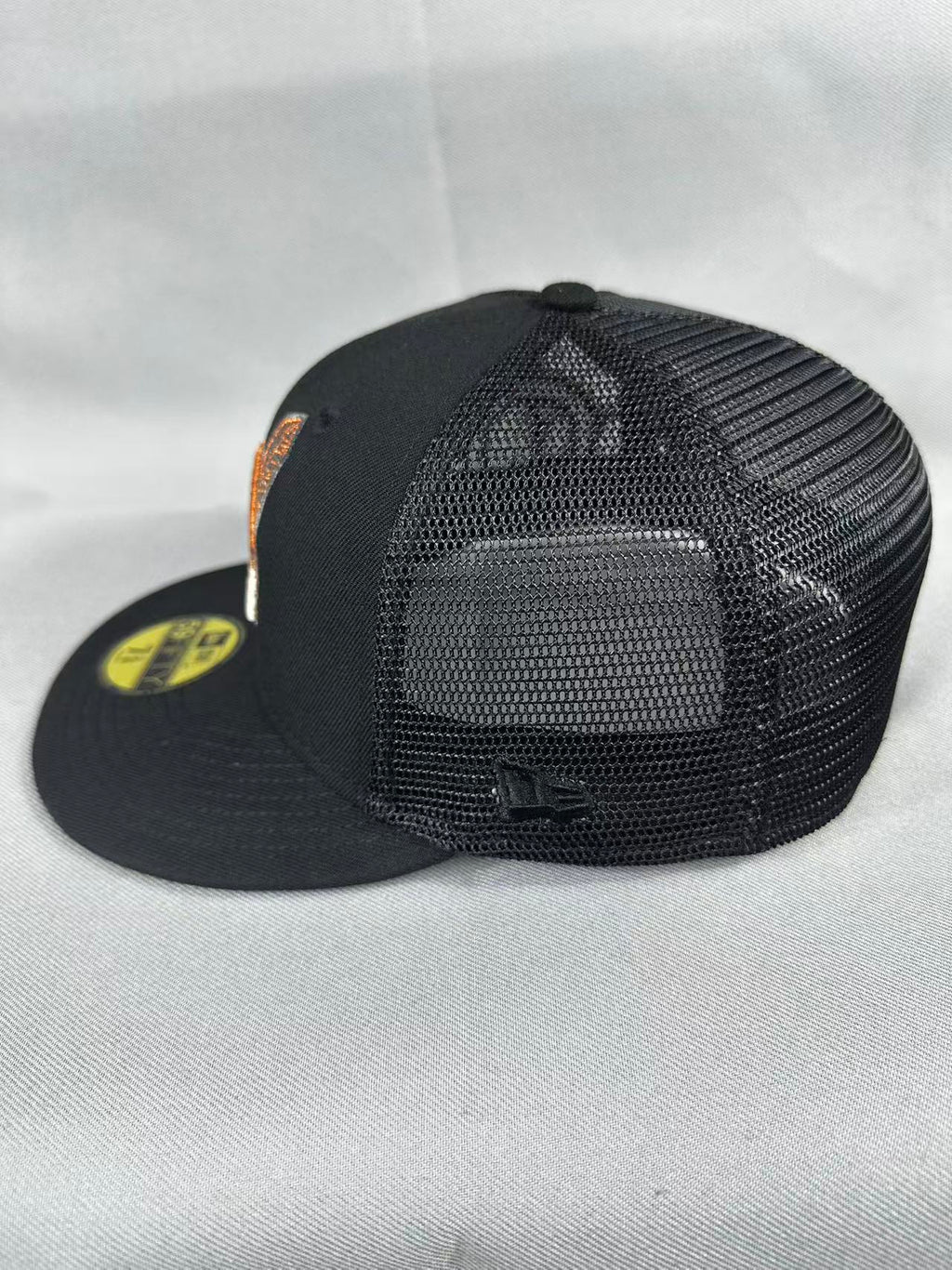 Black Trucker Cleveland Indians 1935 All-Star Game fitted hat, view 3
