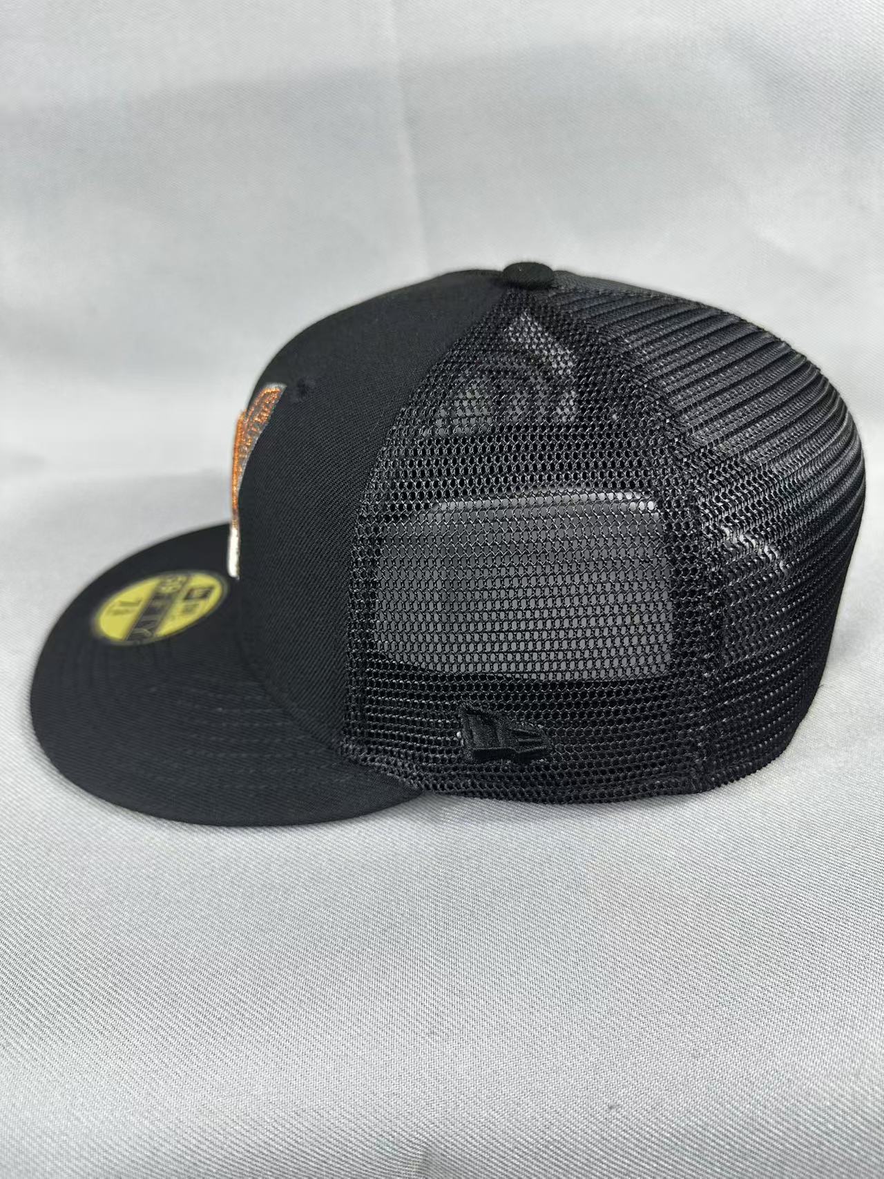 Black Trucker Cleveland Indians 1935 All-Star Game fitted hat, view 3