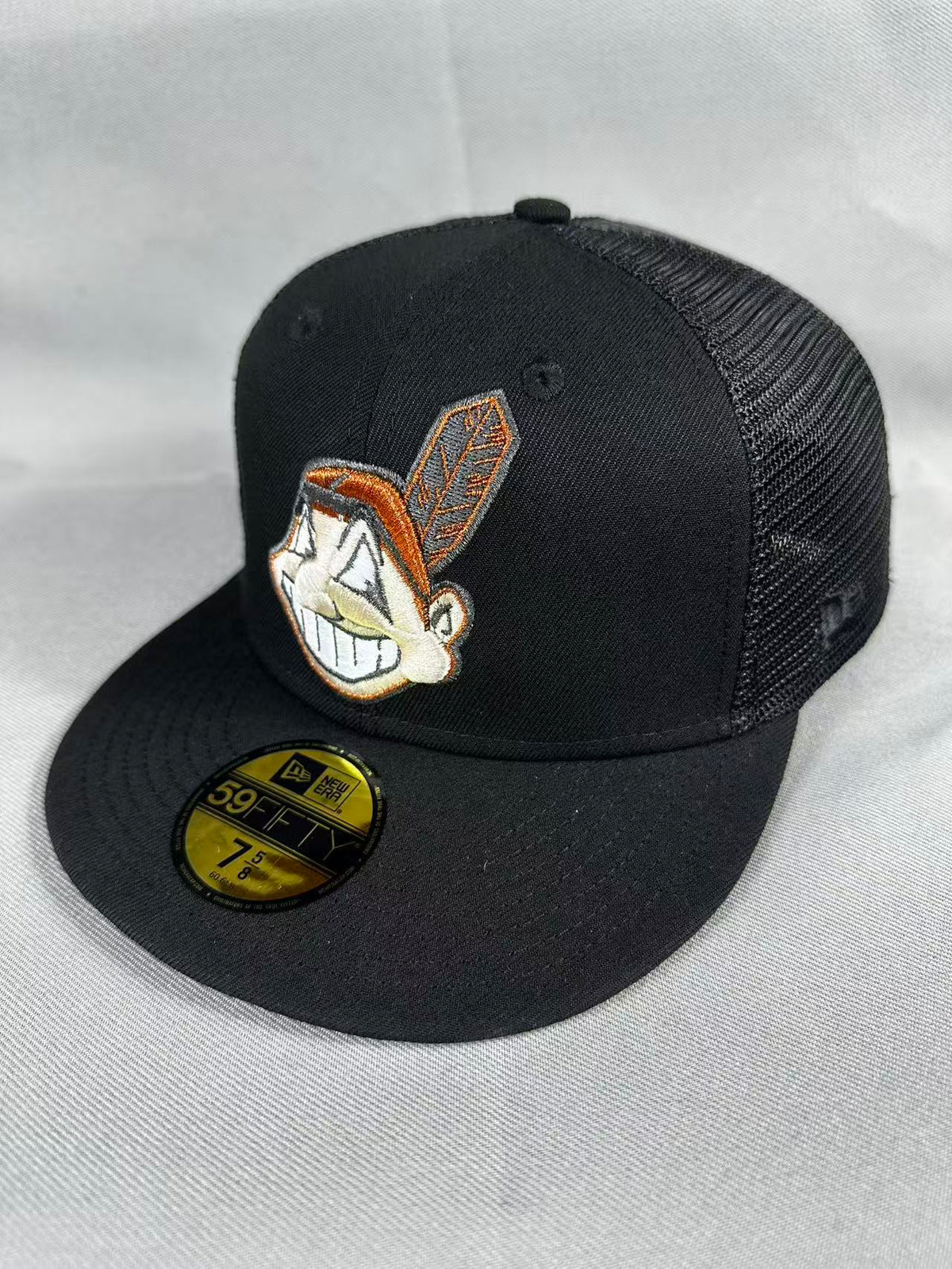 Black Trucker Cleveland Indians 1935 All-Star Game fitted hat, view 4