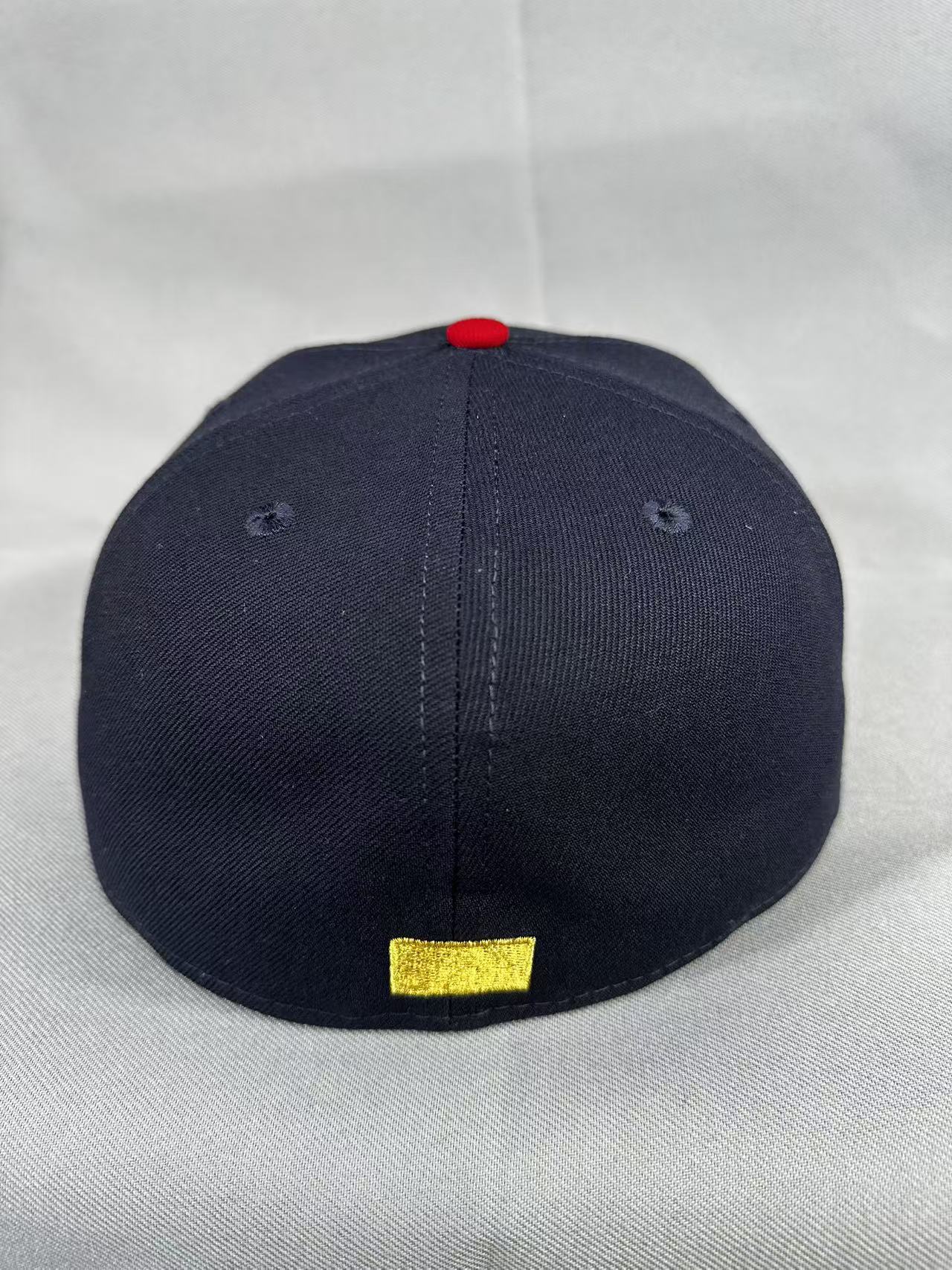 Navy Pinky Chief Wahoo 100 Seasons fitted hat, view 5