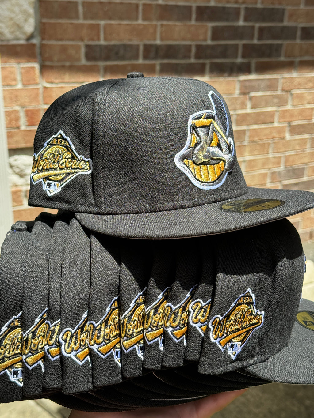 Cleveland Indians Chief Wahoo 1995 World Series New Era Fitted Hat