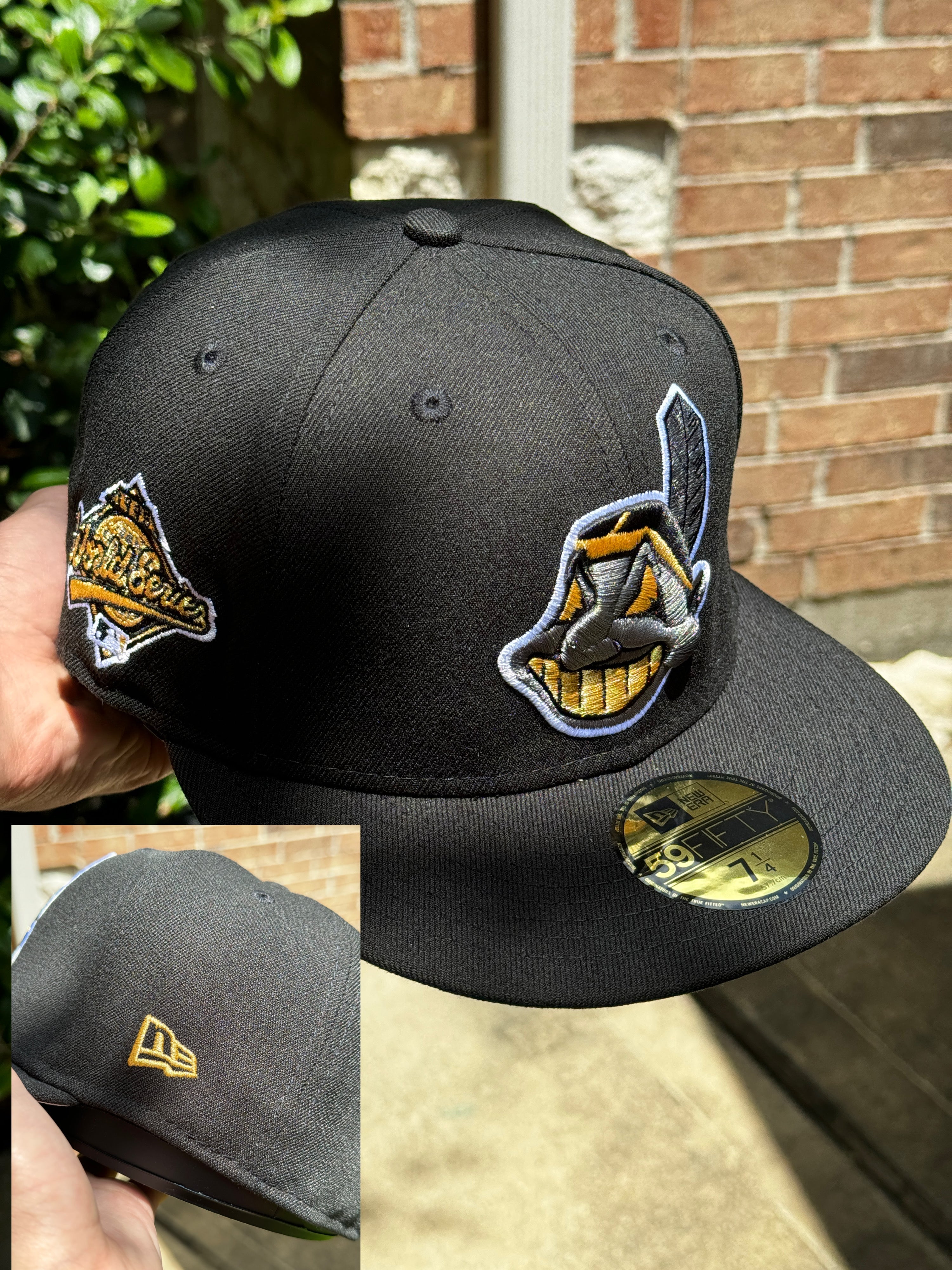 Cleveland Indians Chief Wahoo 1995 World Series New Era Fitted Hat