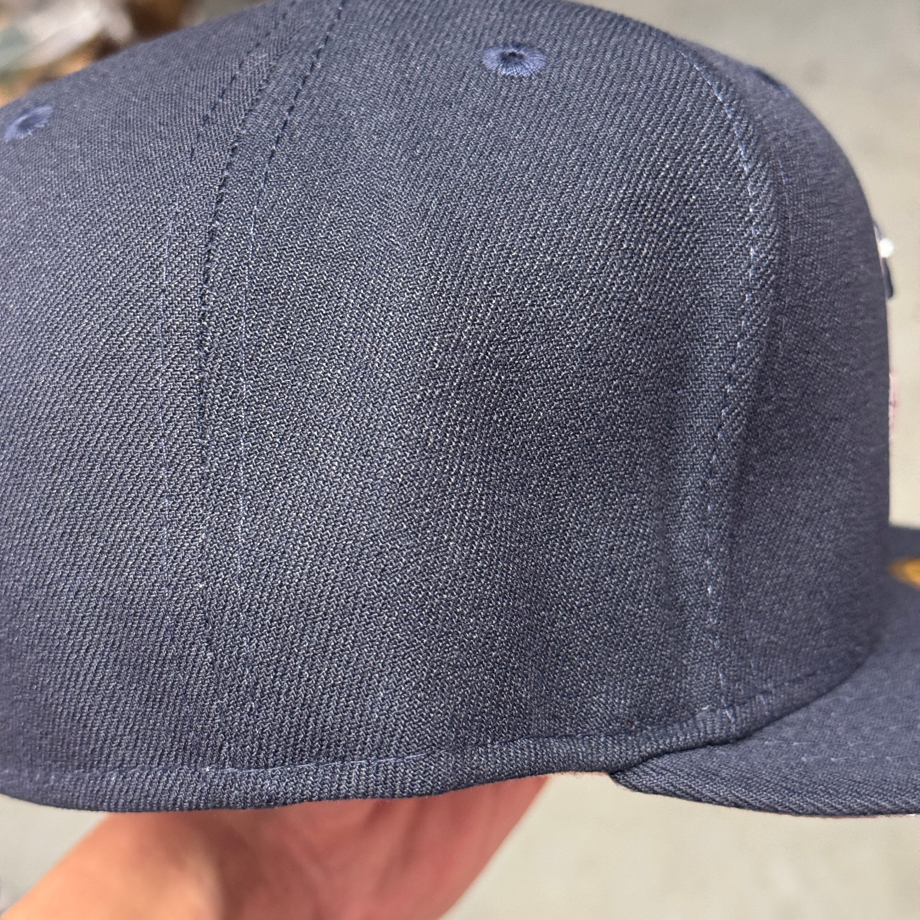 Navy Grey UV Chief Wahoo Cleveland Indians 1997 World Series New Era Fitted Hat Cap