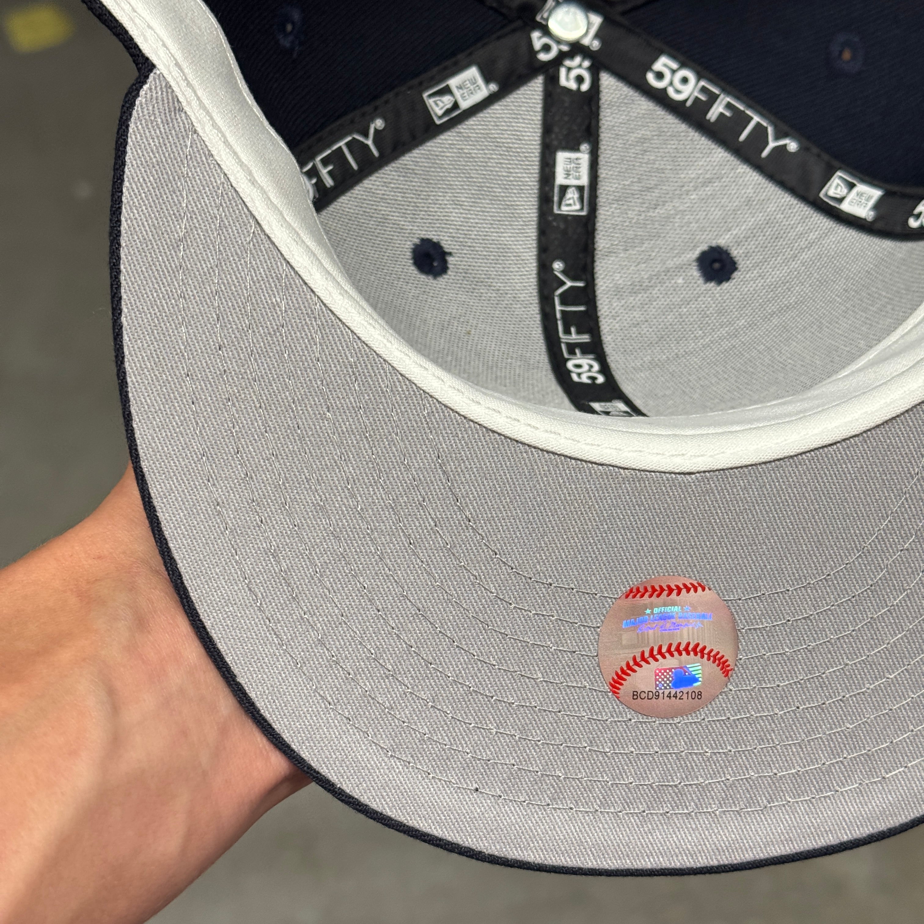 Navy Grey UV Chief Wahoo Cleveland Indians 1997 World Series New Era Fitted Hat Cap