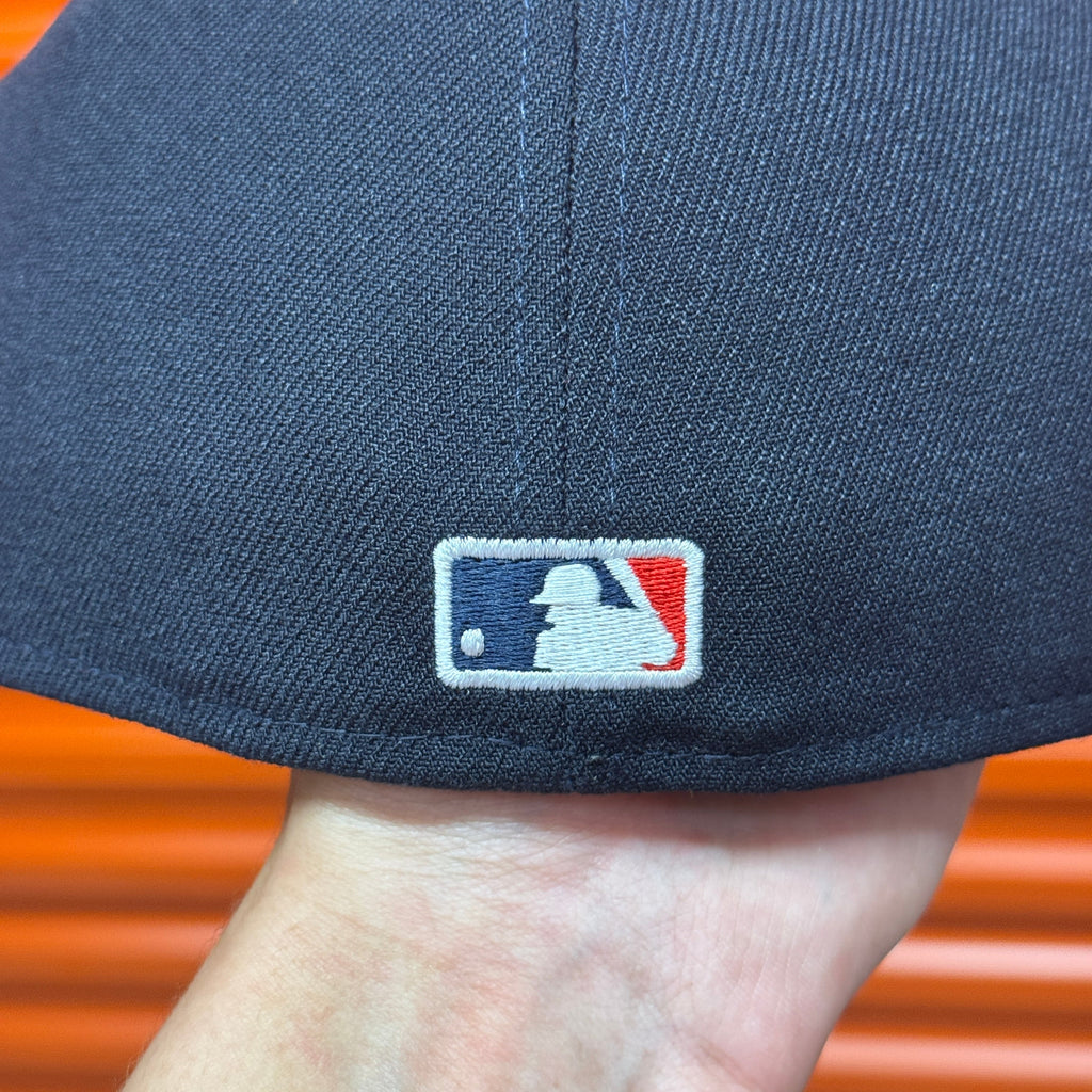 Navy Red Chief Wahoo Cleveland Indians Guardians 1954 ASG Double Patch Hat New Era Cap