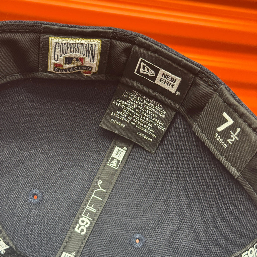 Navy Red Chief Wahoo Cleveland Indians Guardians 1954 ASG Double Patch Hat New Era Cap