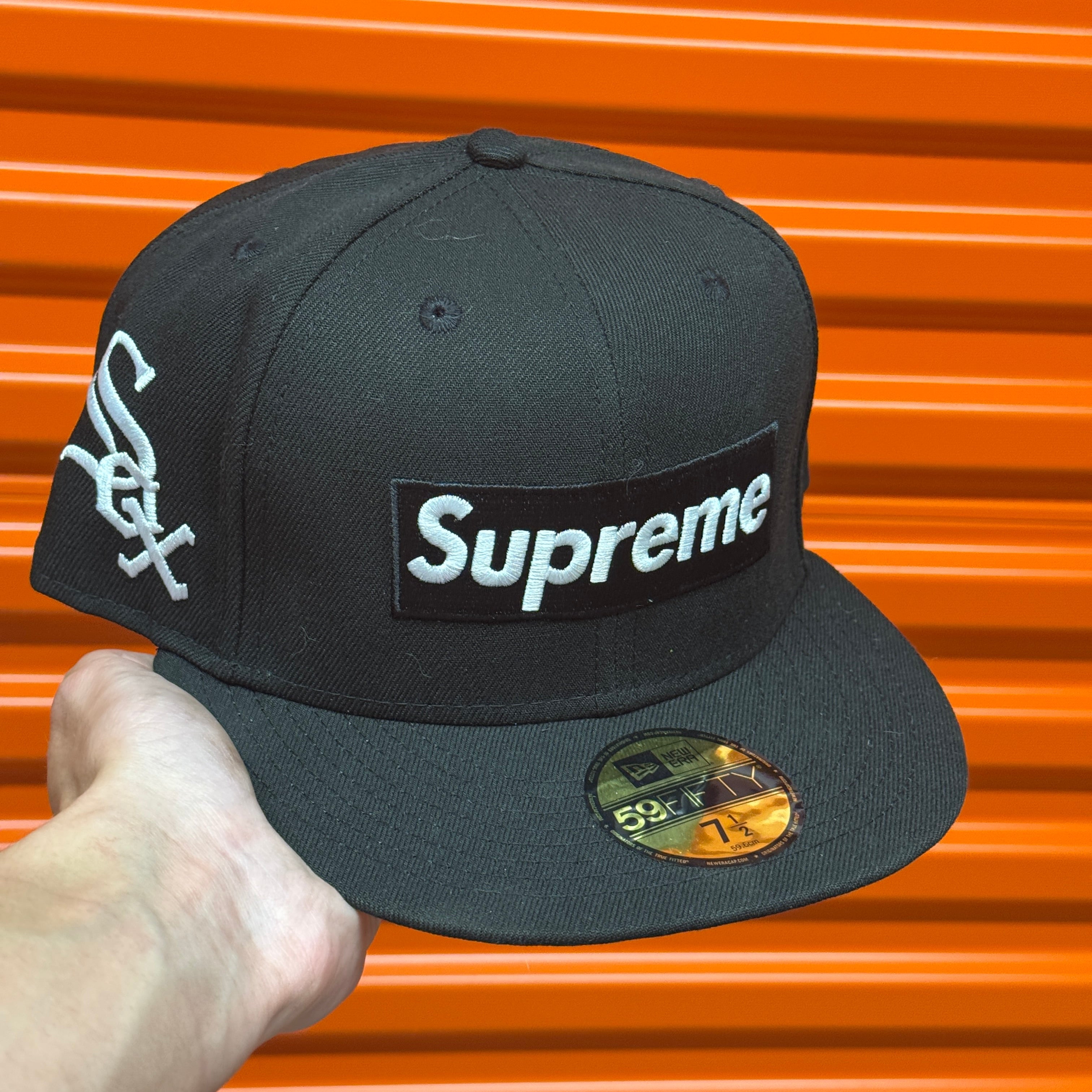 Supreme Black Chicago Chi White Sox New Era Fitted Hat Cap Hype MLB