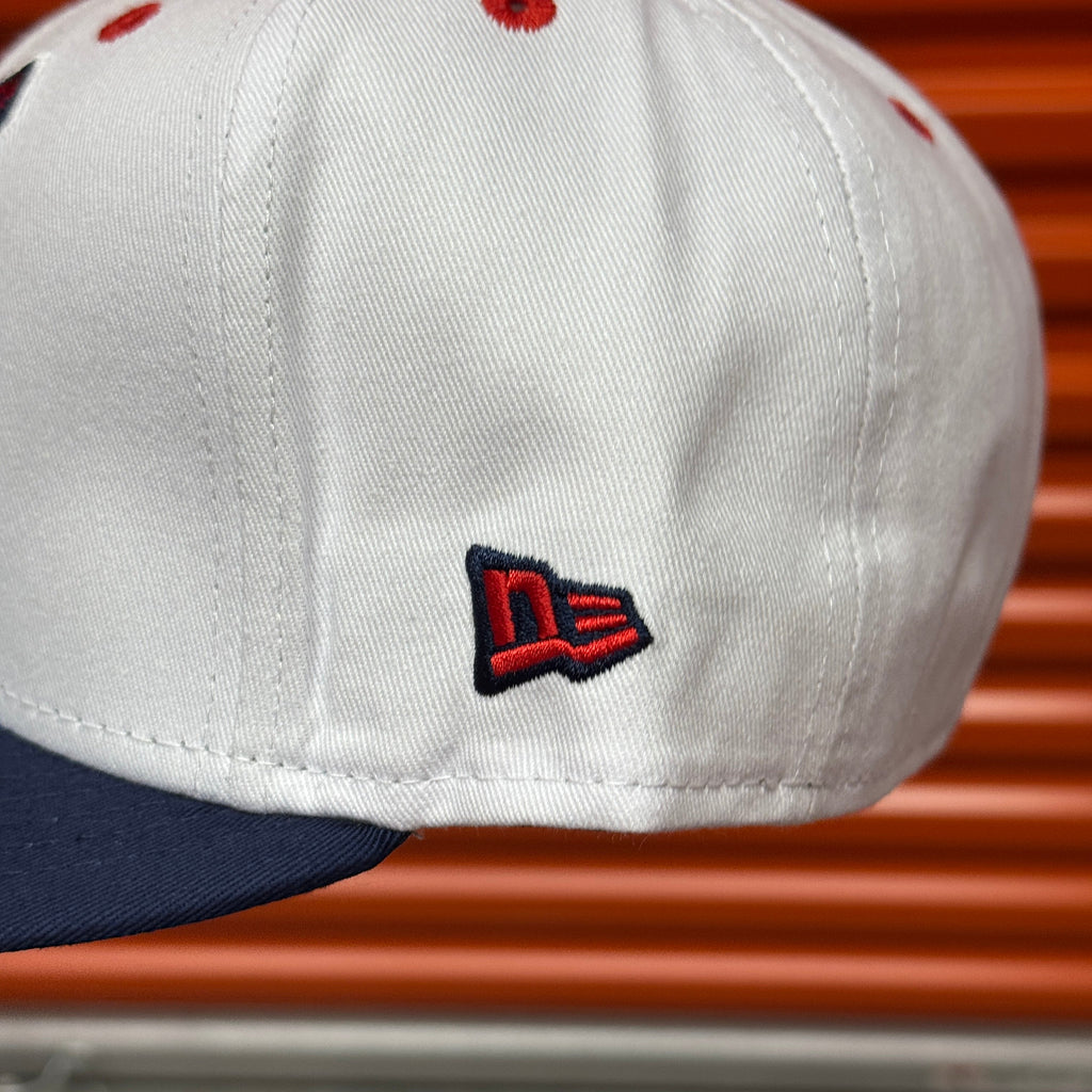 Cotton White Blue Chief Wahoo Banned Cleveland Indians Guardians 1997 World Series New Era Fitted Hat Cap Rare