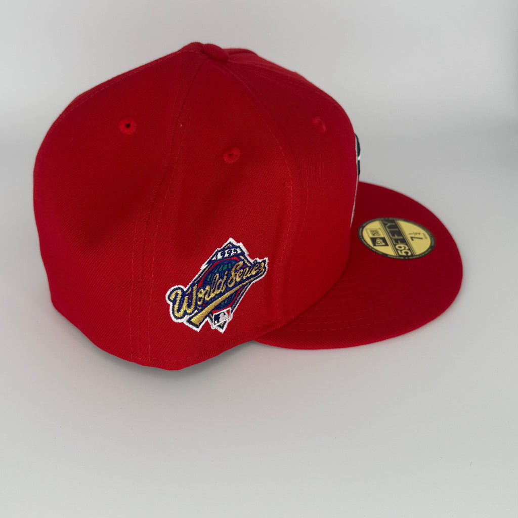 Red Chief Wahoo Banned Cleveland Indians Guardians 1995 World Series Rare Fitted Banned