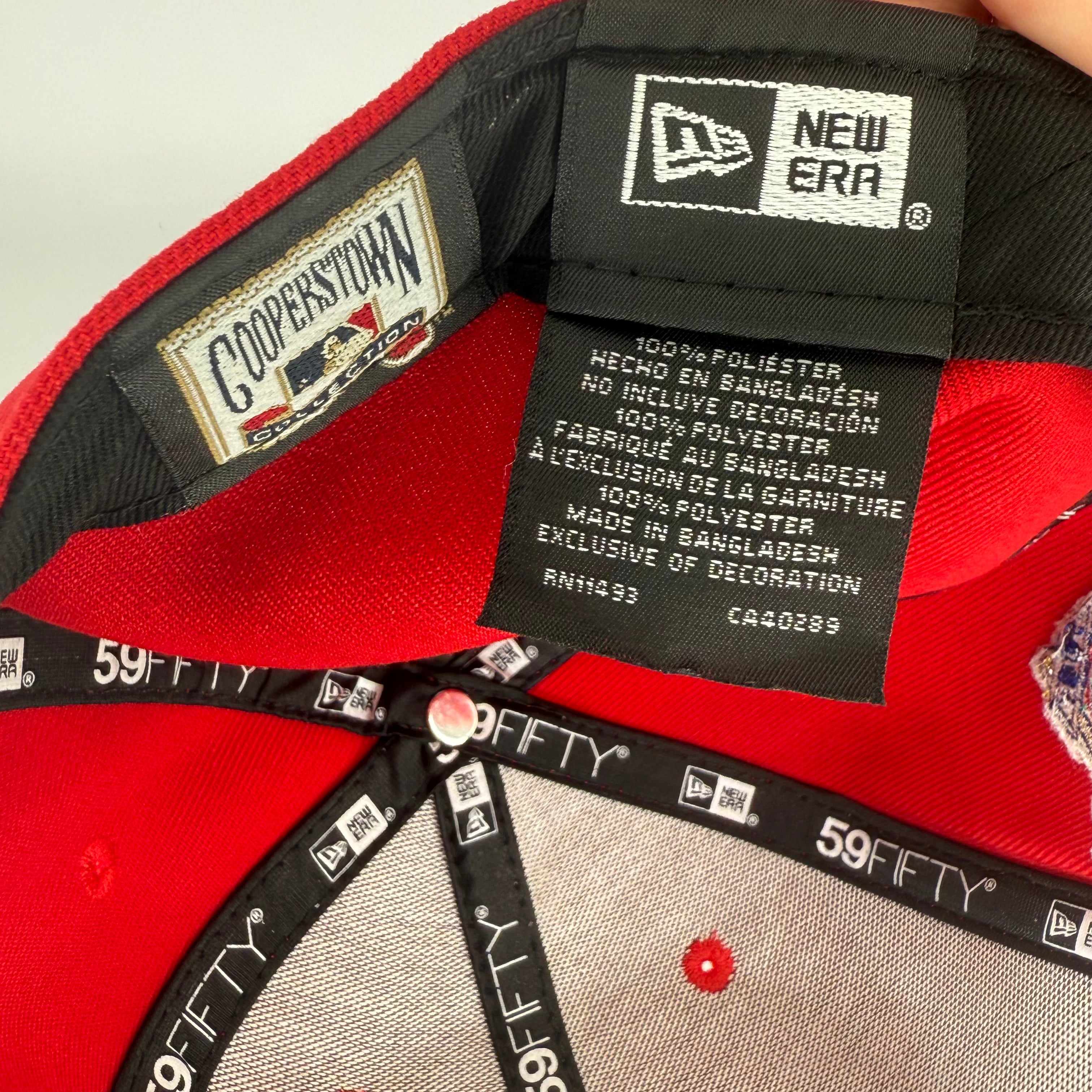 Red Chief Wahoo Banned Cleveland Indians Guardians 1995 World Series Rare Fitted Banned