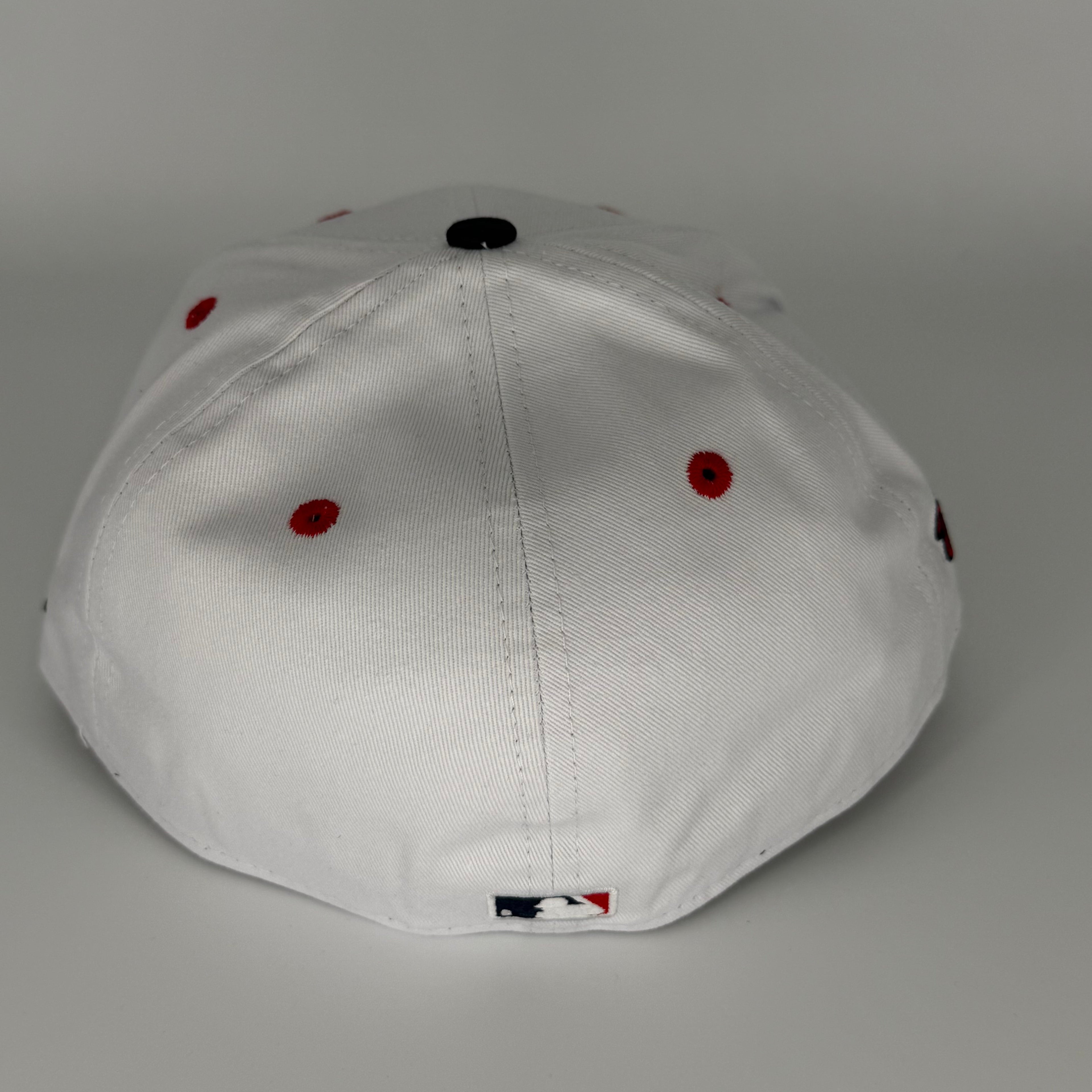 Cotton White Blue Chief Wahoo Banned Cleveland Indians Guardians 1997 World Series New Era Fitted Hat Cap Rare