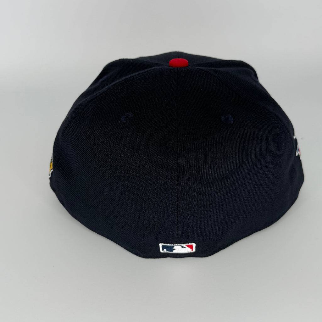 Navy Red Chief Wahoo Cleveland Indians Guardians 1954 ASG Double Patch Hat New Era Cap