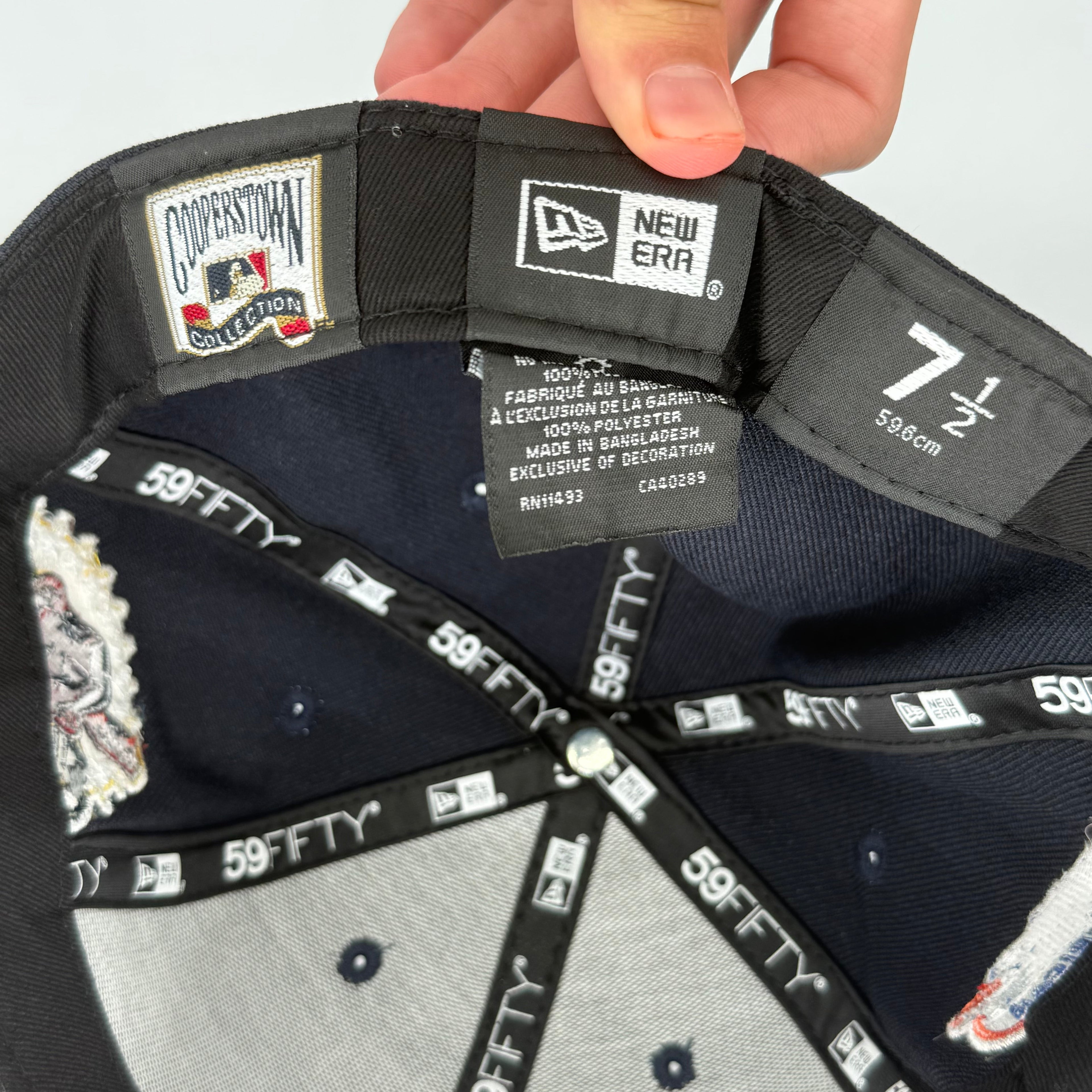 Navy Red Chief Wahoo Cleveland Indians Guardians 1954 ASG Double Patch Hat New Era Cap