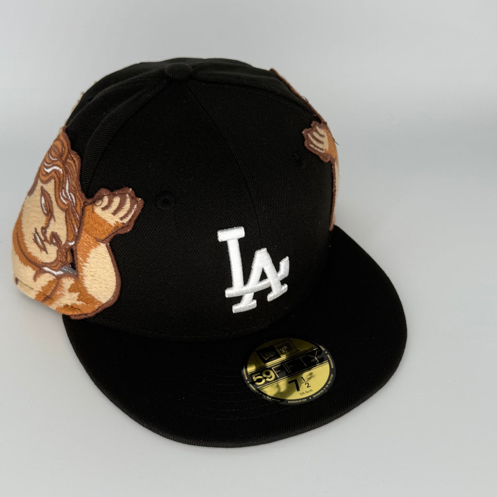 Black Jon Stan Los Angeles LA Dodgers New Era Fitted Hat Cap 59Fifty