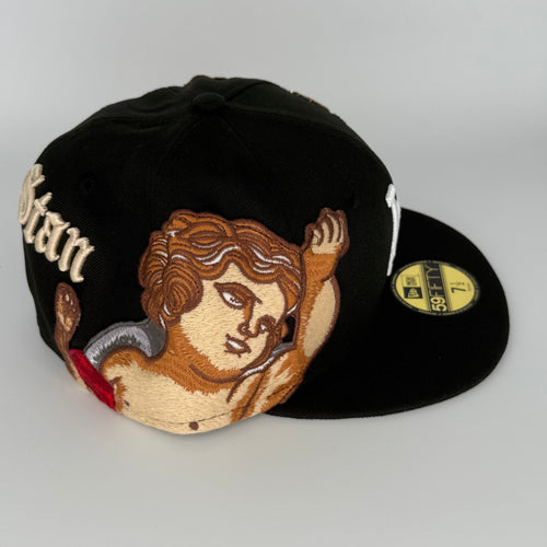 Black Jon Stan Los Angeles LA Dodgers New Era Fitted Hat Cap 59Fifty