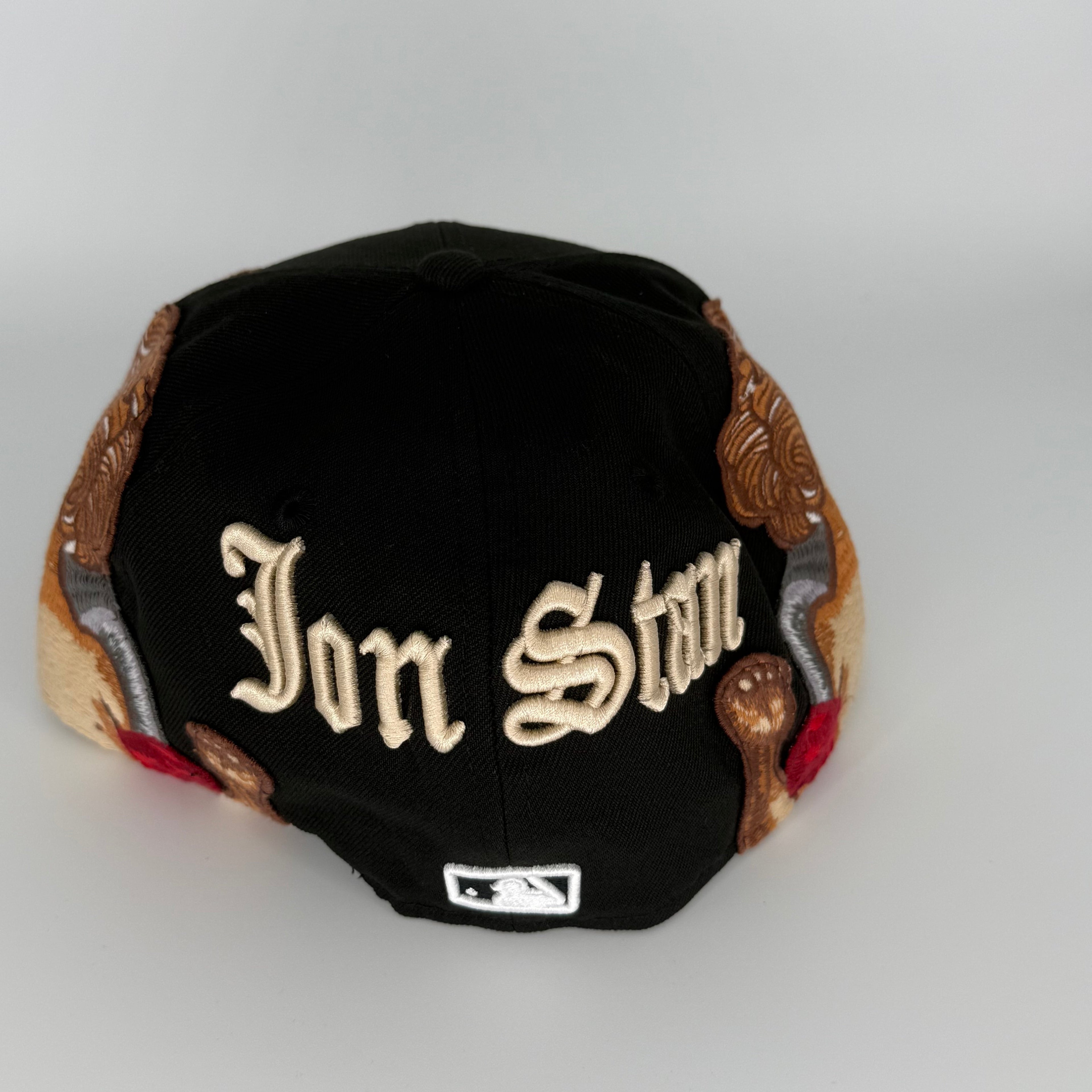 Black Jon Stan Los Angeles LA Dodgers New Era Fitted Hat Cap 59Fifty