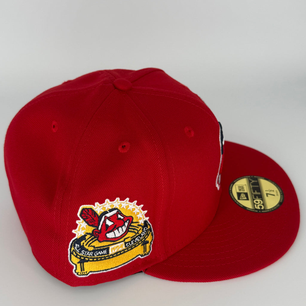 Red Chief Wahoo Banned Cleveland Indians Guardians 1954 ASG New Era Fitted Hat Cap Rare