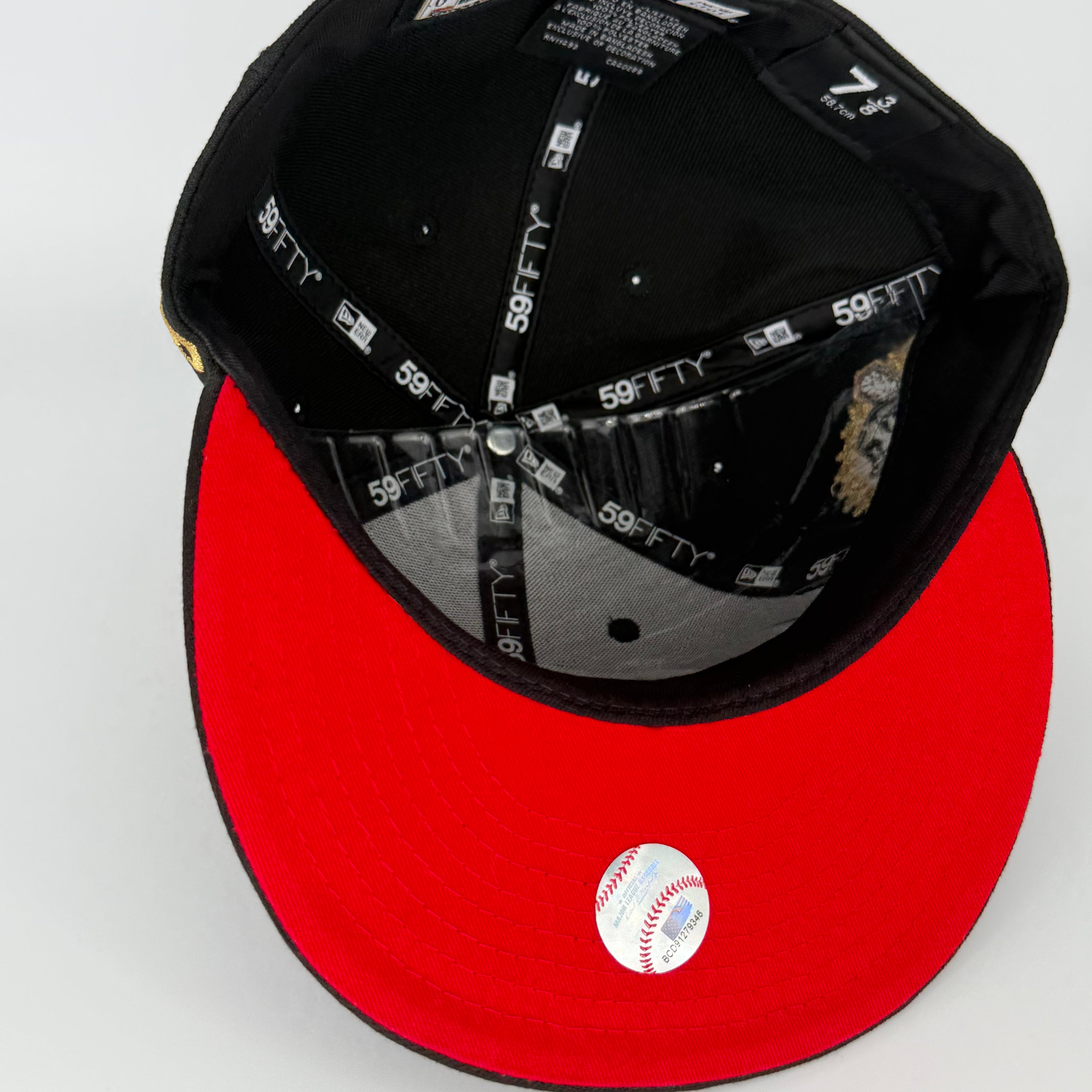 Black Red Chief Wahoo Cleveland Indians 1954 All Star Game New Era Fitted Hat Cap