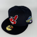 Navy Grey UV Chief Wahoo Cleveland Indians 1997 World Series New Era Fitted Hat Cap