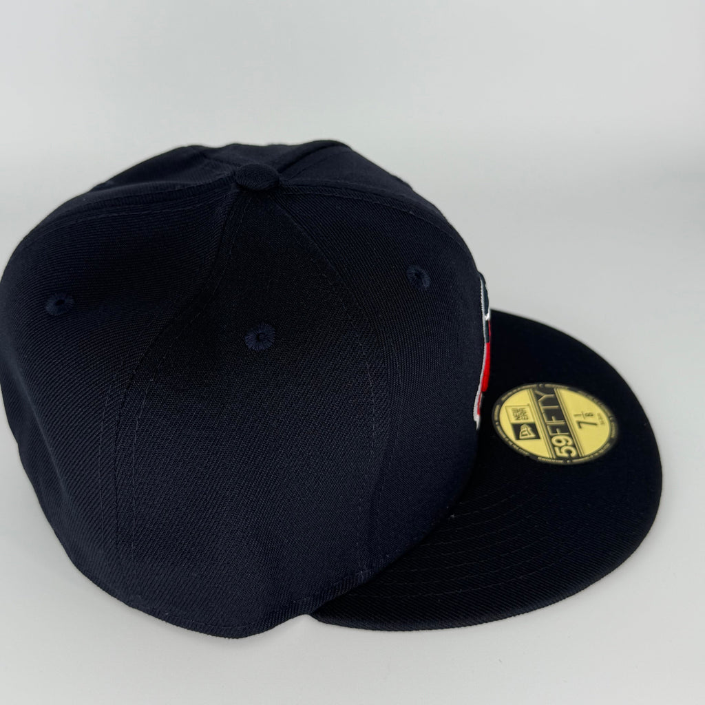 Navy Grey UV Chief Wahoo Cleveland Indians 1997 World Series New Era Fitted Hat Cap