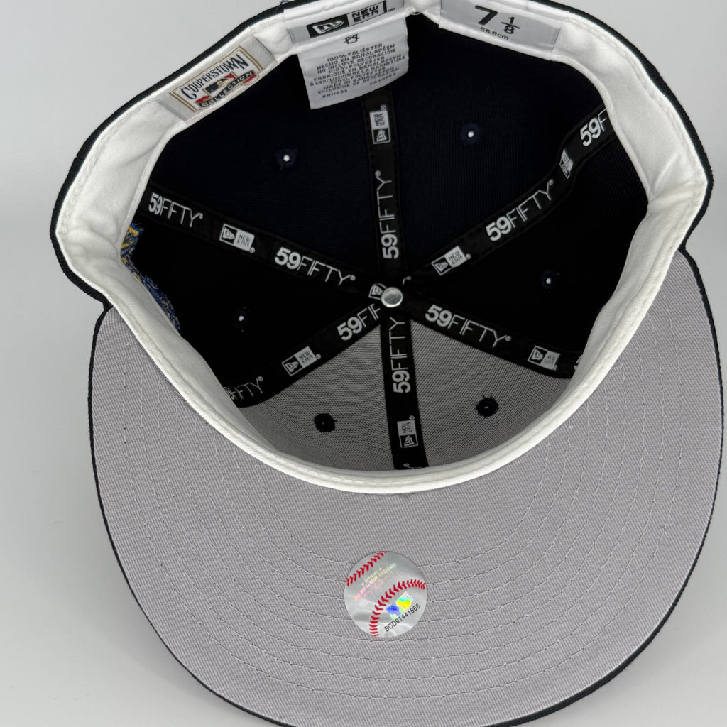 Navy Grey UV Chief Wahoo Cleveland Indians 1997 World Series New Era Fitted Hat Cap