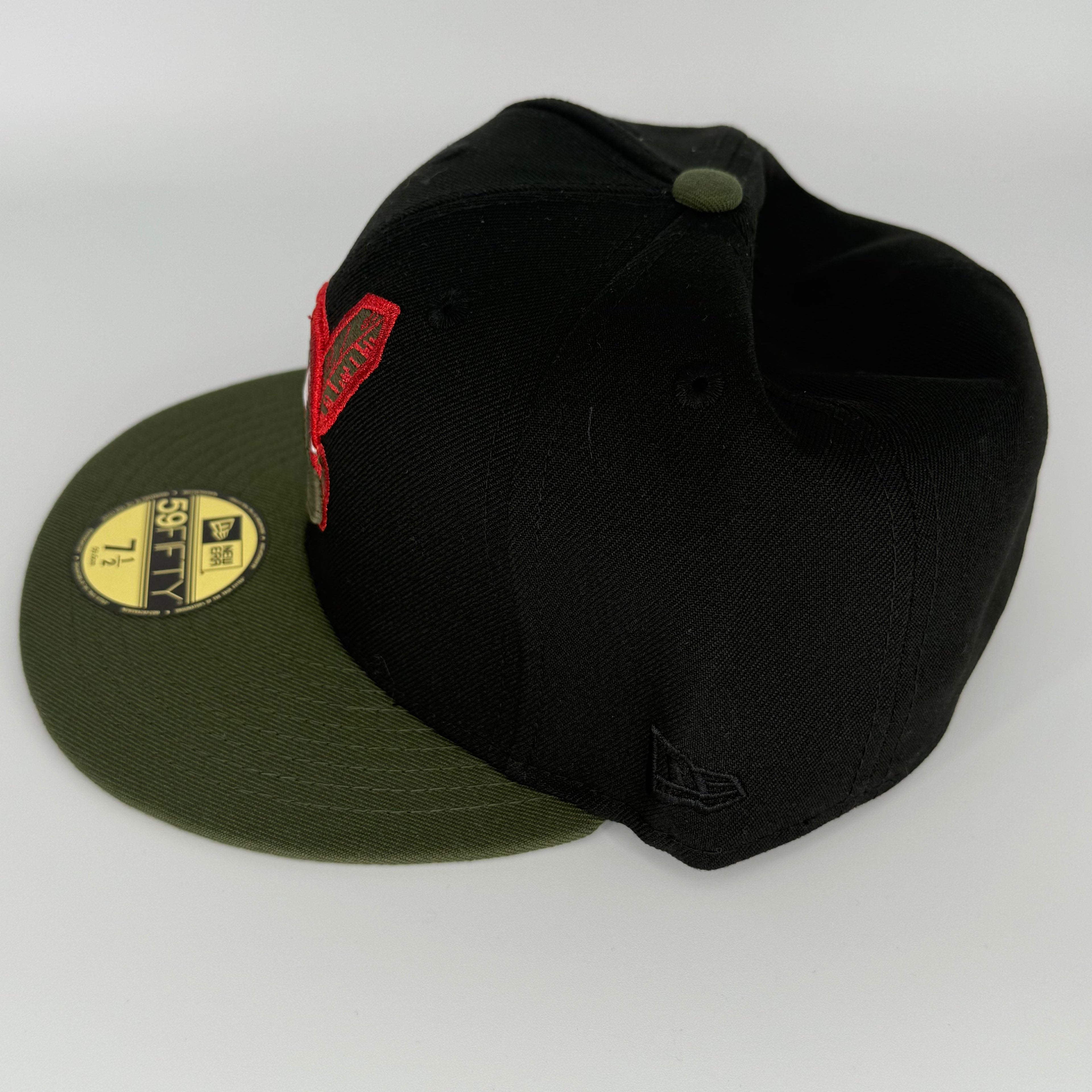 Black Olive Chief Wahoo Cleveland Indians Guardians Banned 1954 All Star Game New Era 59Fifty Fitted Hat