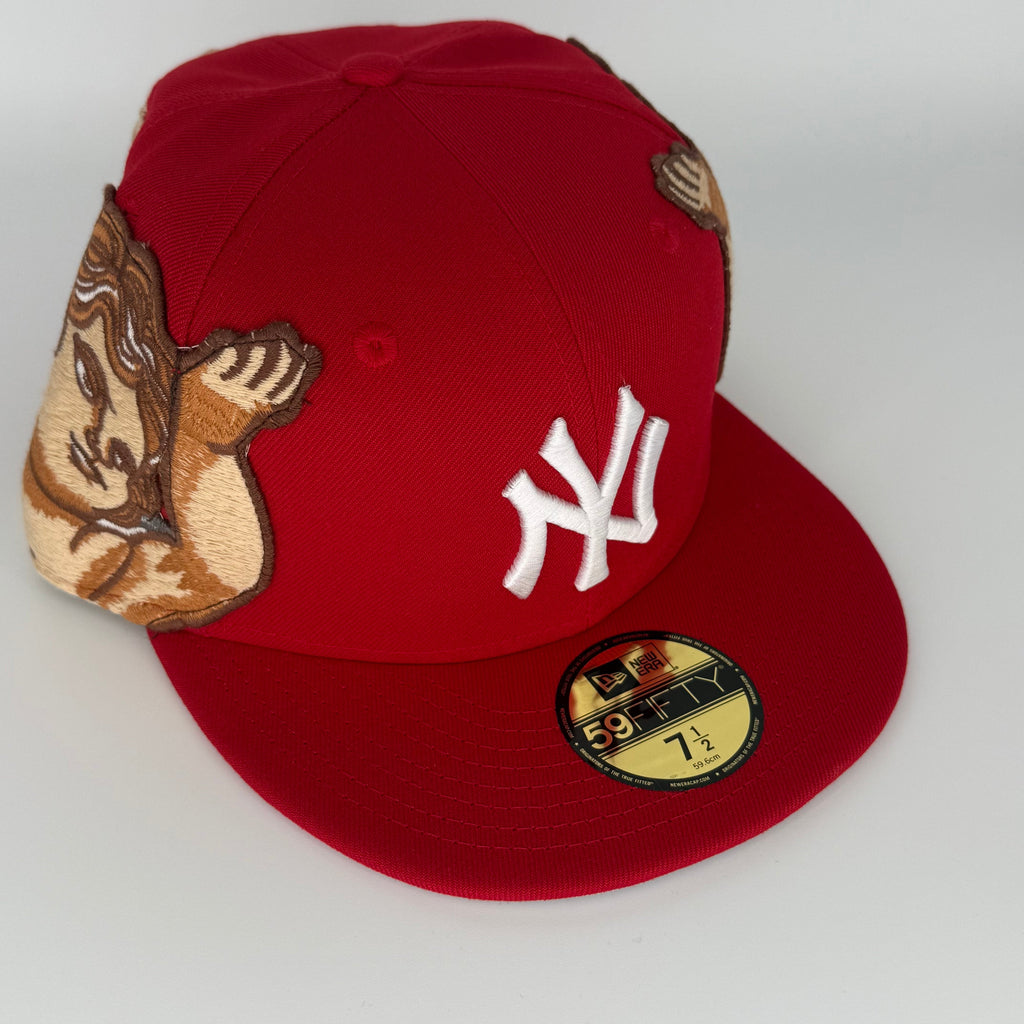 Jon Stan Red New York NY Yankees New Era Fitted Hat Cap MLB