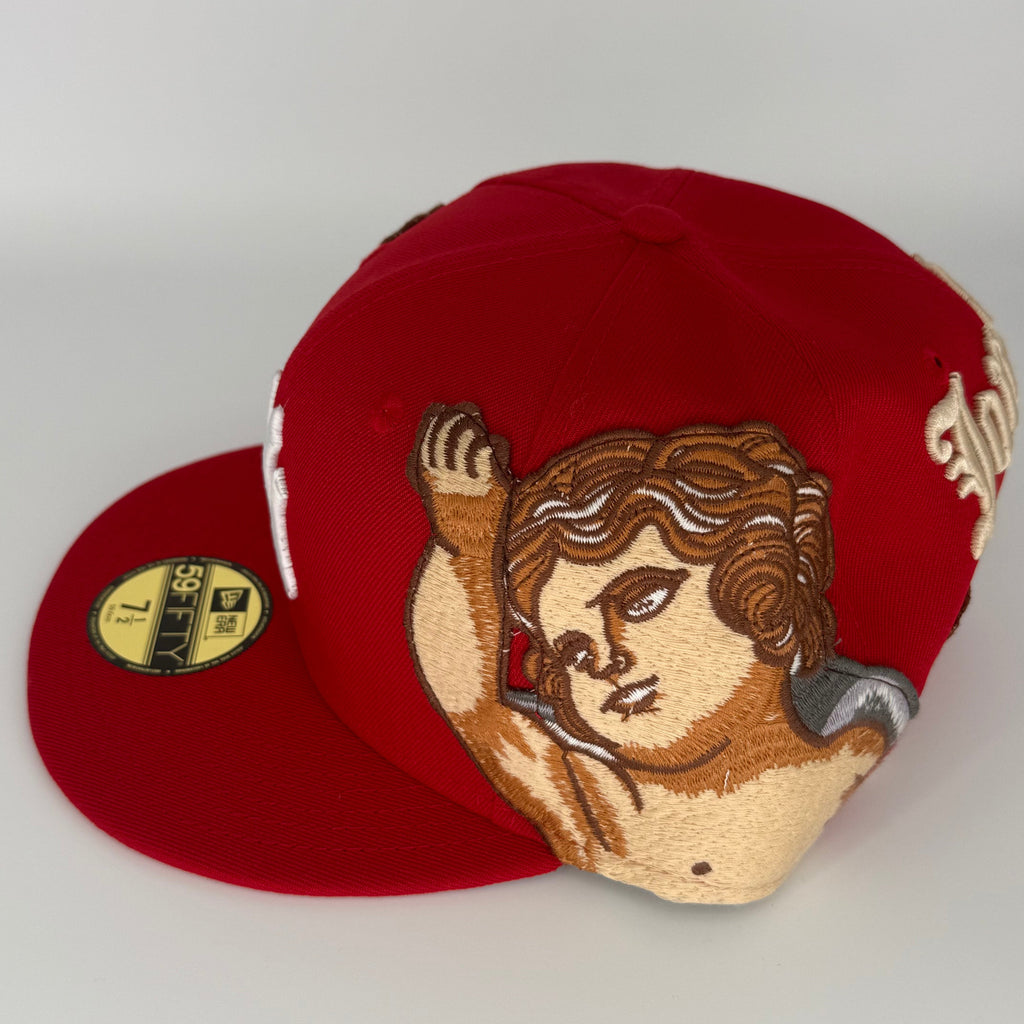 Jon Stan Red New York NY Yankees New Era Fitted Hat Cap MLB