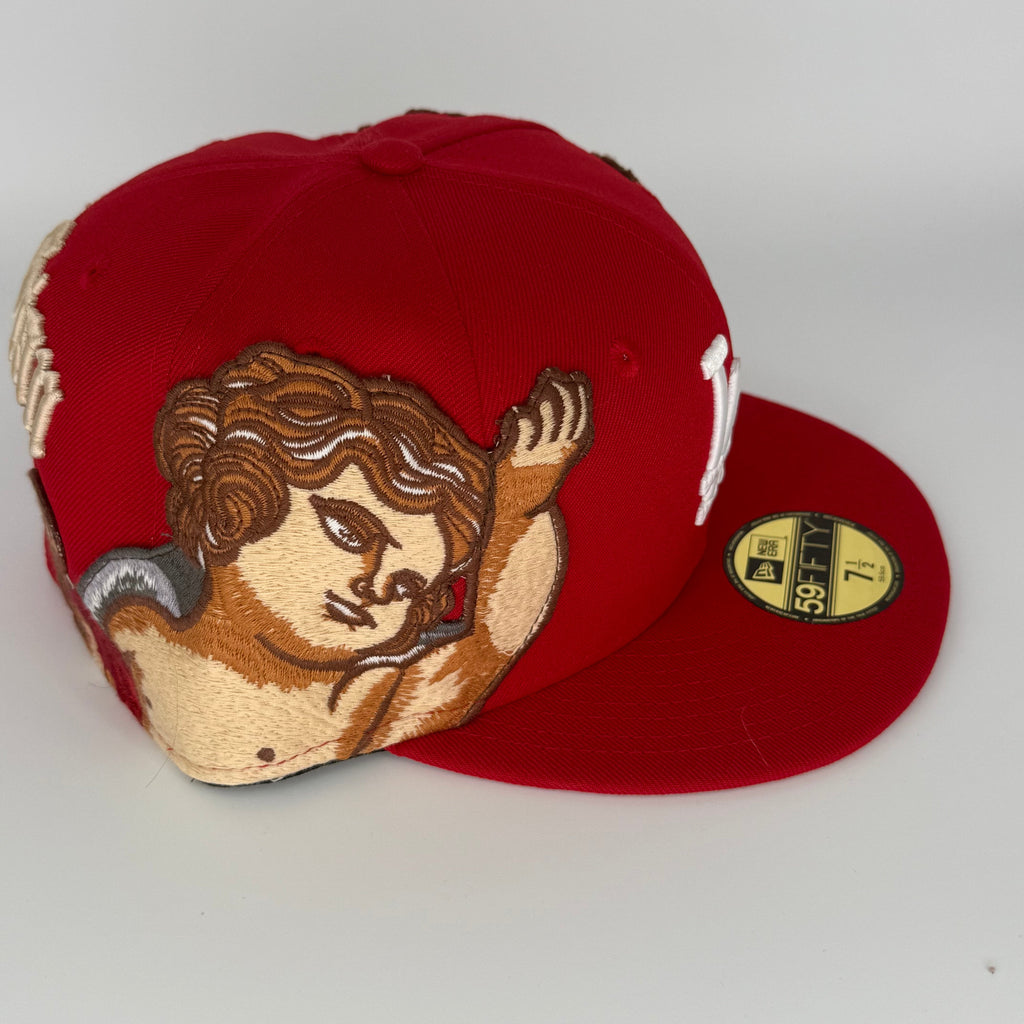 Red Jon Stan Los Angeles LA Dodgers New Era Fitted Hat Cap 59Fifty