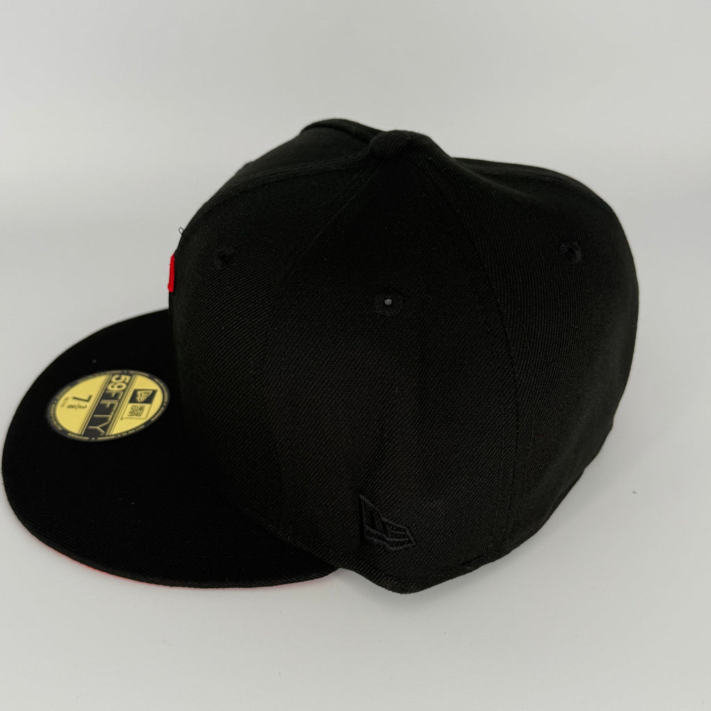 Black Red Anaheim Los Angeles Angels 2010 All Star Game New Era Fitted Hat Cap