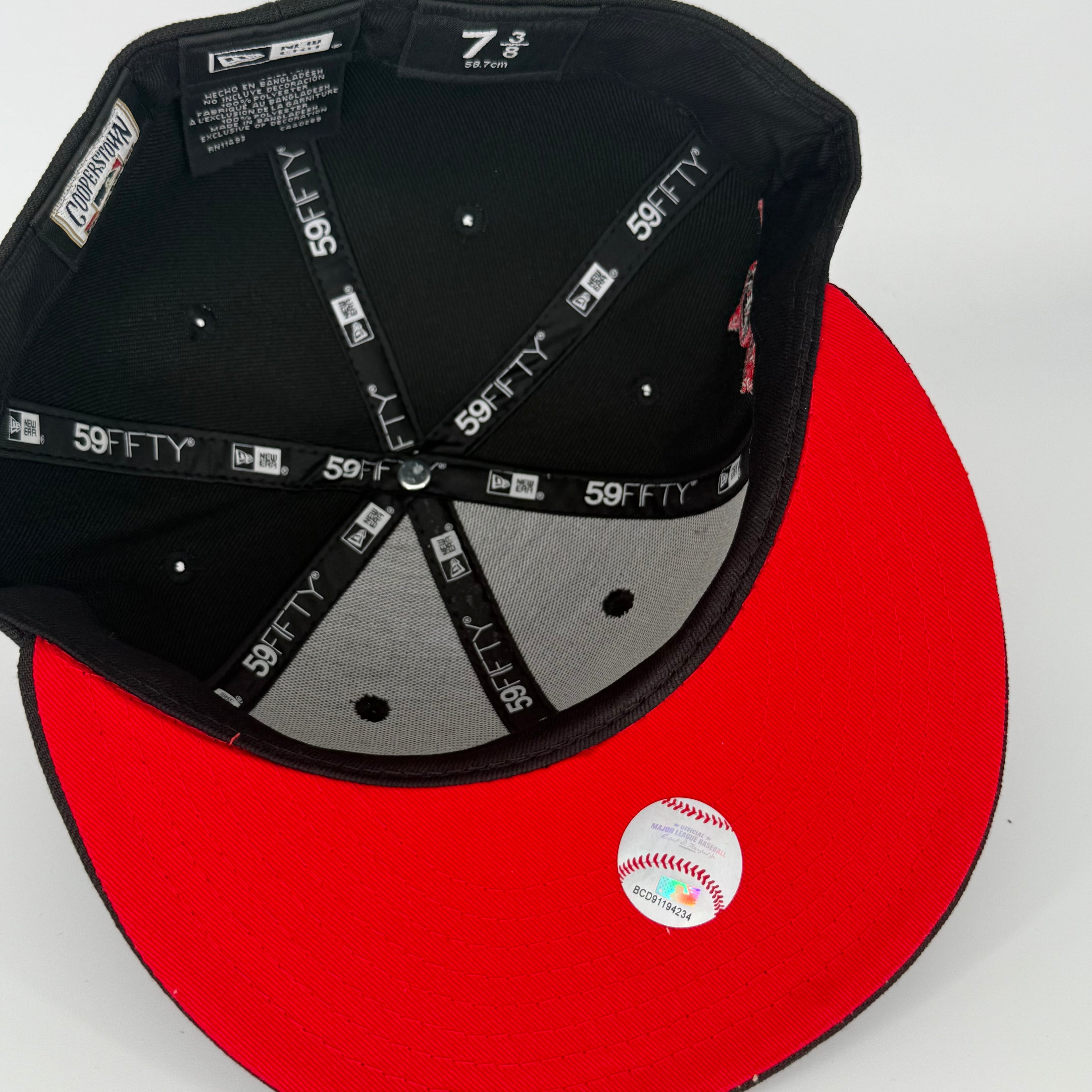 Black Red Anaheim Los Angeles Angels 2010 All Star Game New Era Fitted Hat Cap