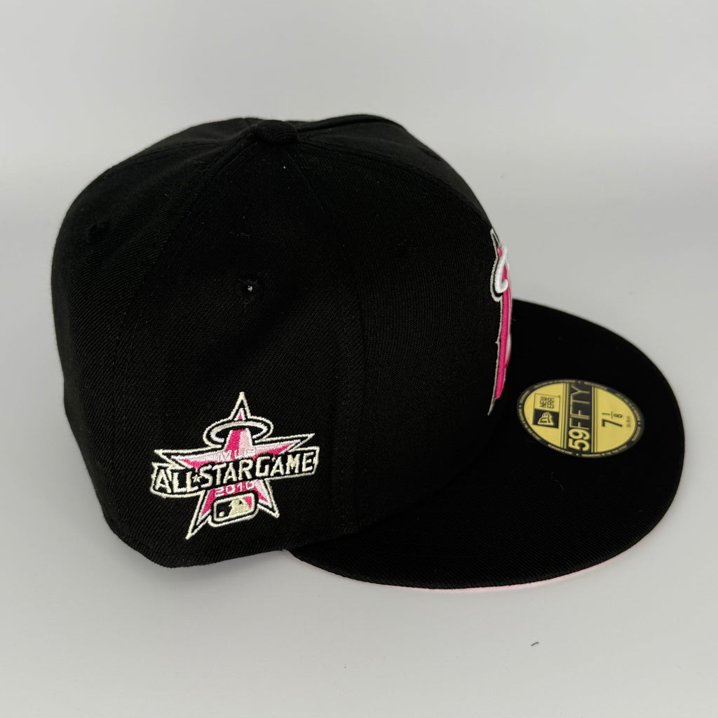 Black Pink Anaheim Los Angeles Angels 2010 All Star Game New Era Fitted Hat Cap