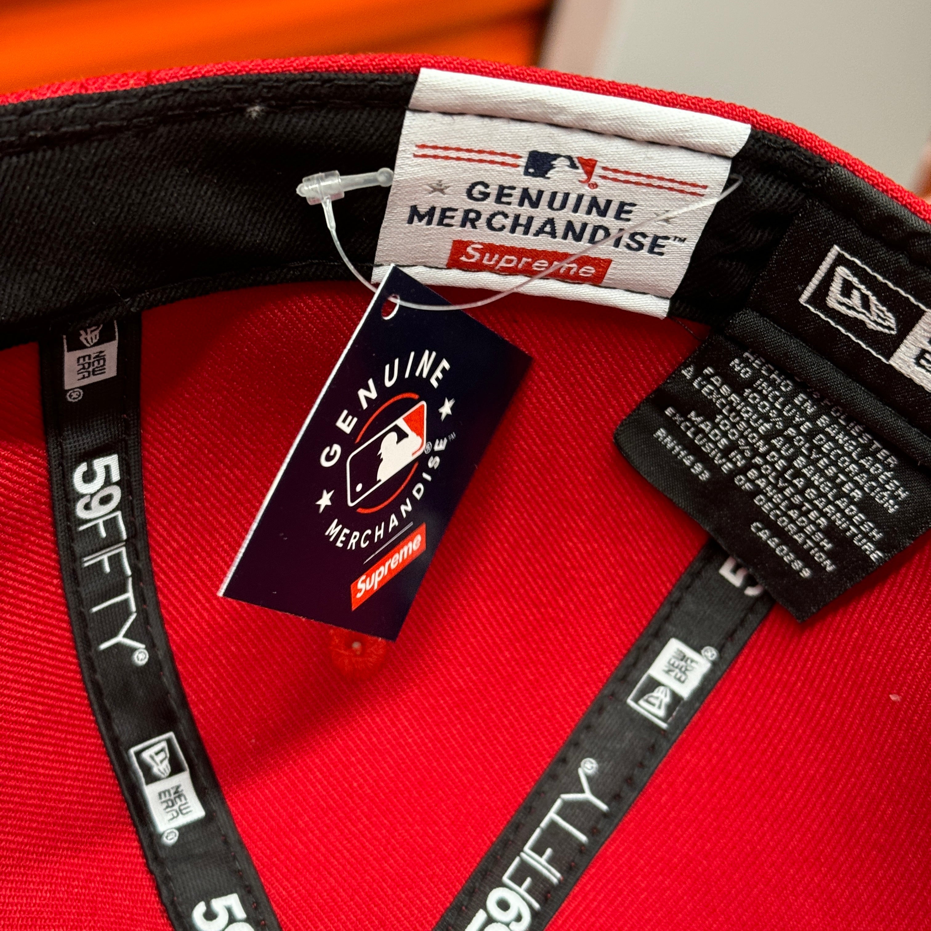 Atlanta Braves Supreme Red New Era Fitted Hat