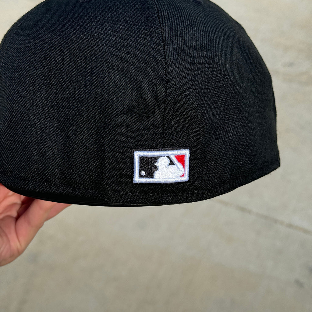 Wool Black Red Chief Wahoo Cleveland Indians Guardians 1995 WS Banned Hat New Era Cap - view 9