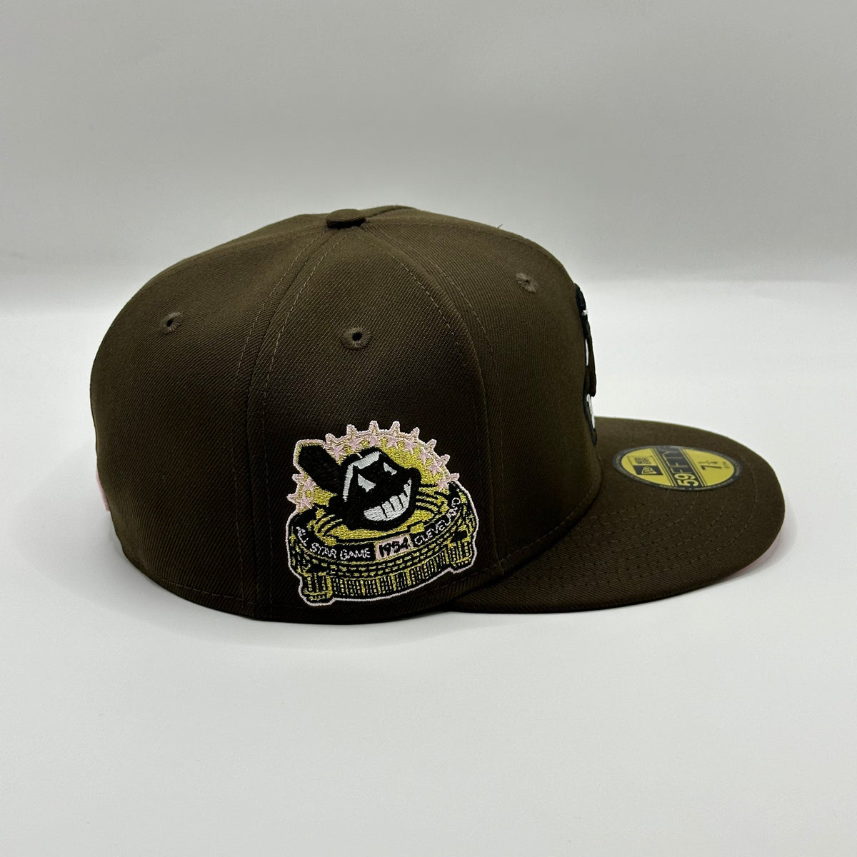 Cleveland Indians Wahoo Black New Era Fitted Club 59Fifty Hat White Custom NEW Cleveland Indians Wahoo Black New Era Fitted Club 59Fifty Hat White Custom NEW