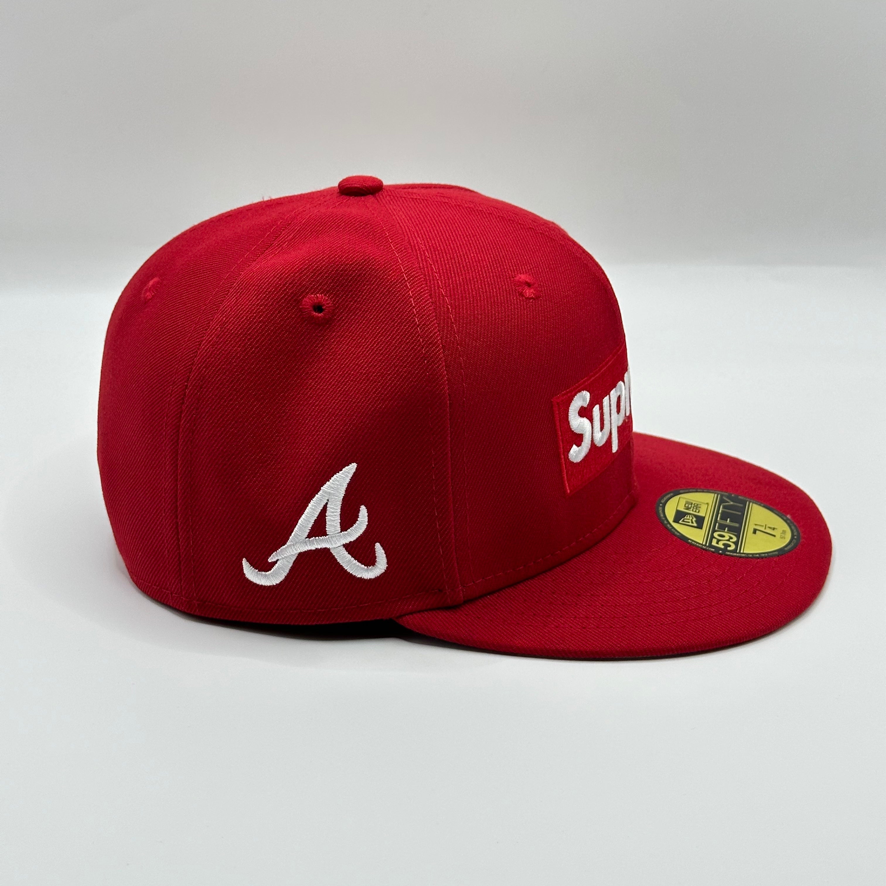 Atlanta Braves Supreme Red New Era Fitted Hat
