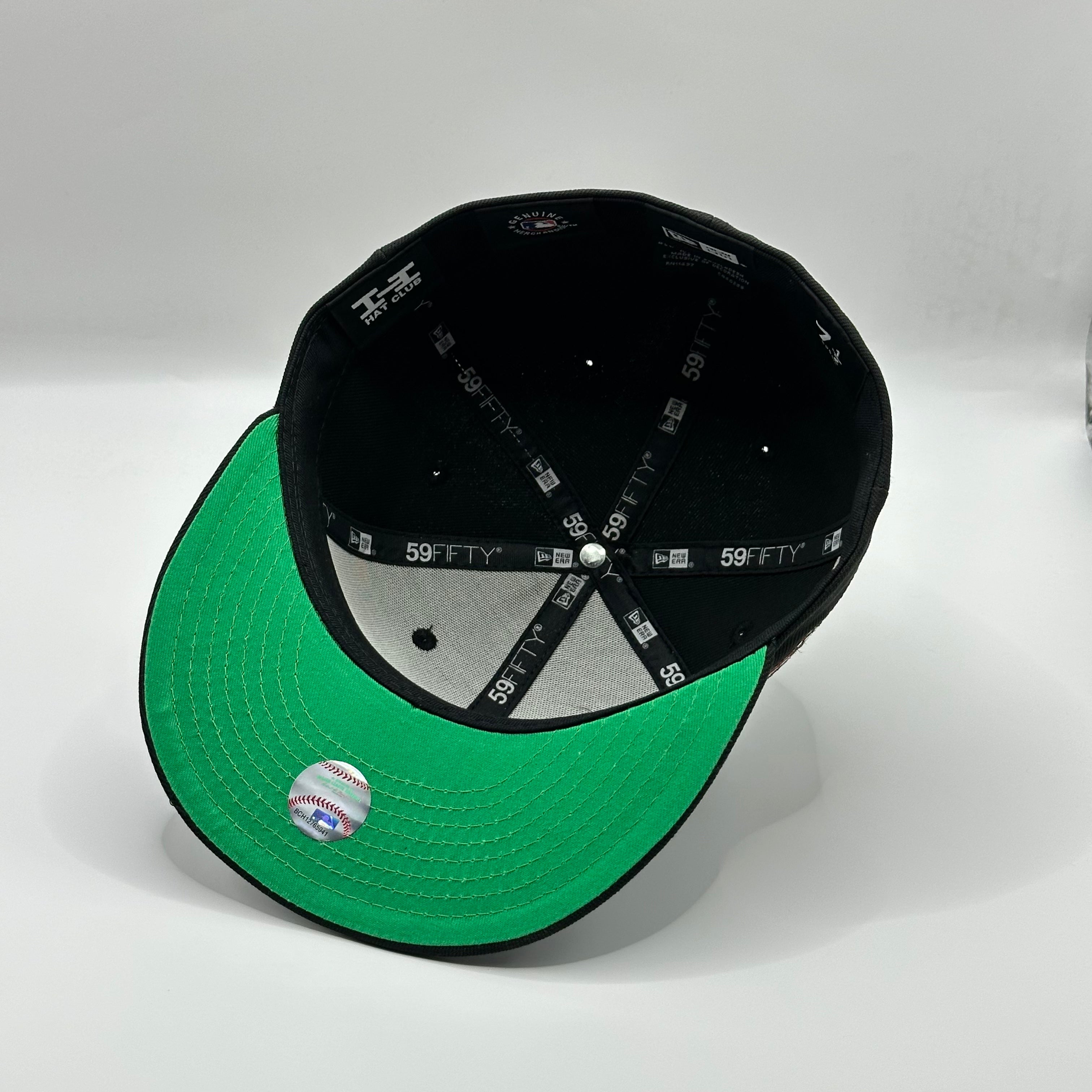 Black New York Yankees Cow Print 75th Anniversary New Era Fitted Hat