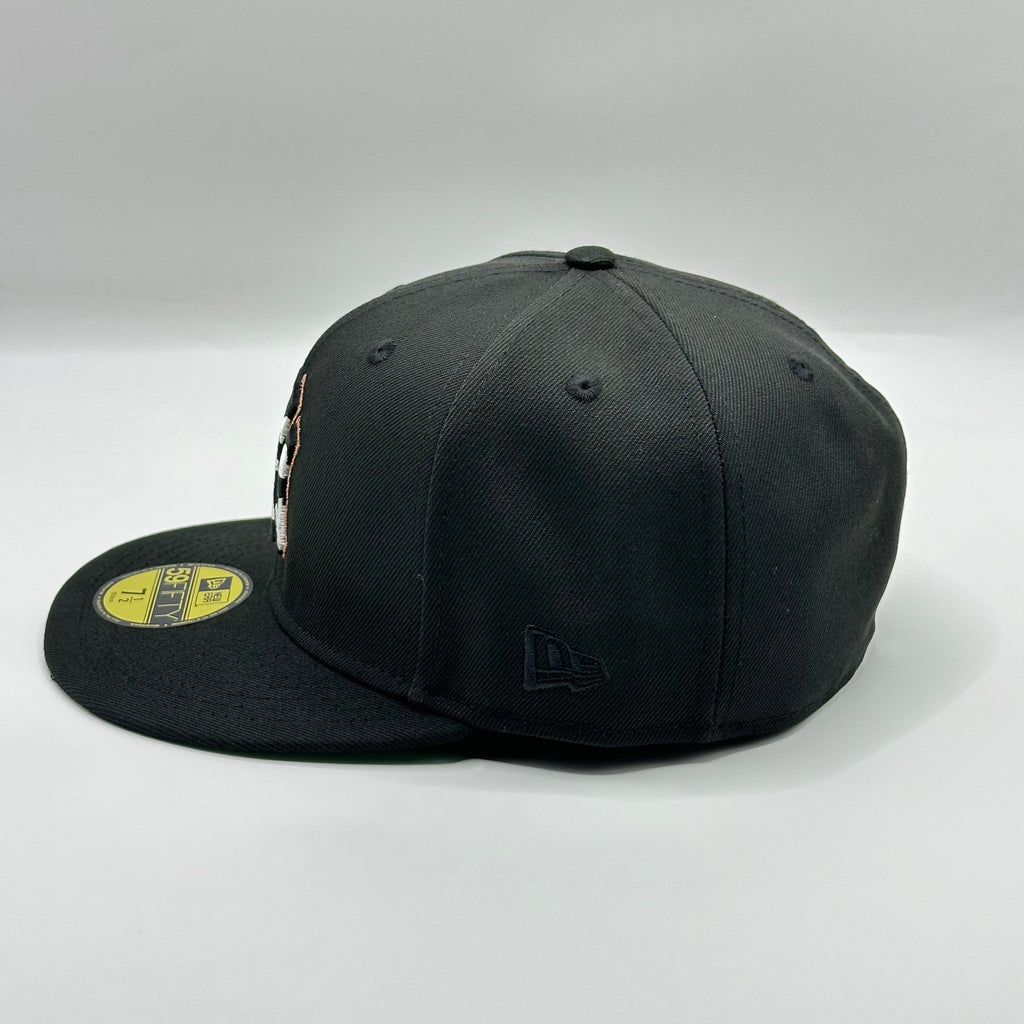 Black New York Yankees Cow Print 75th Anniversary New Era Fitted Hat