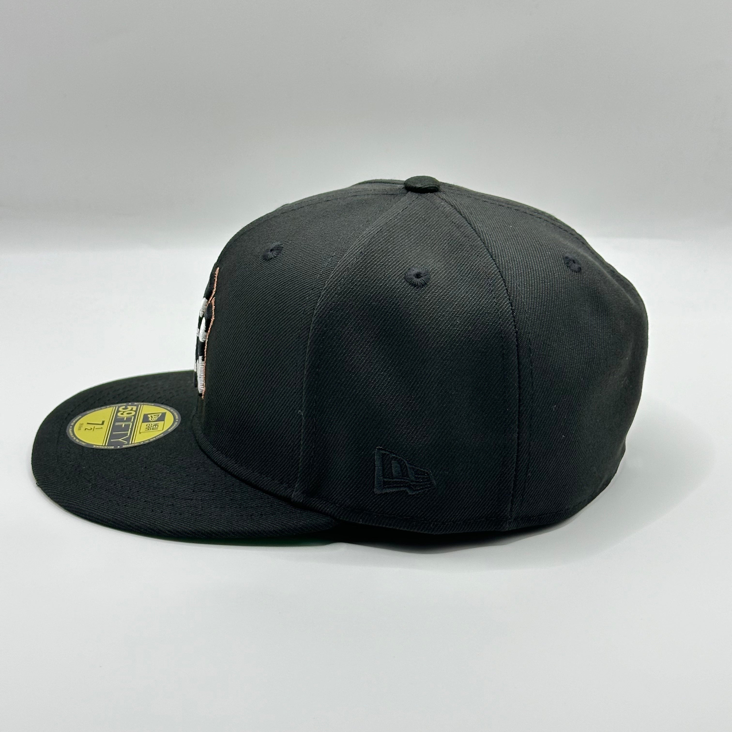 Black New York Yankees Cow Print 75th Anniversary New Era Fitted Hat