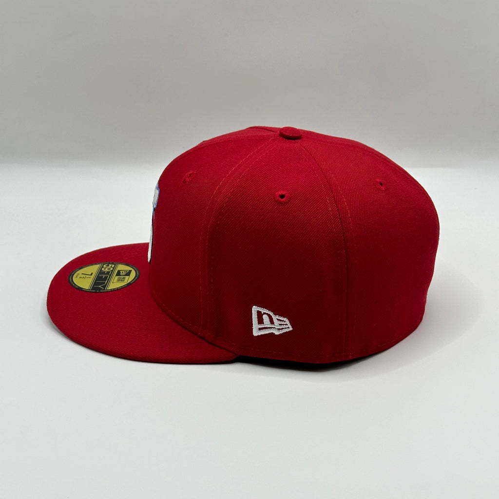 Red Supreme S Logo Frosty Snow Winter New Era Hat Cap (20FW) - view 3