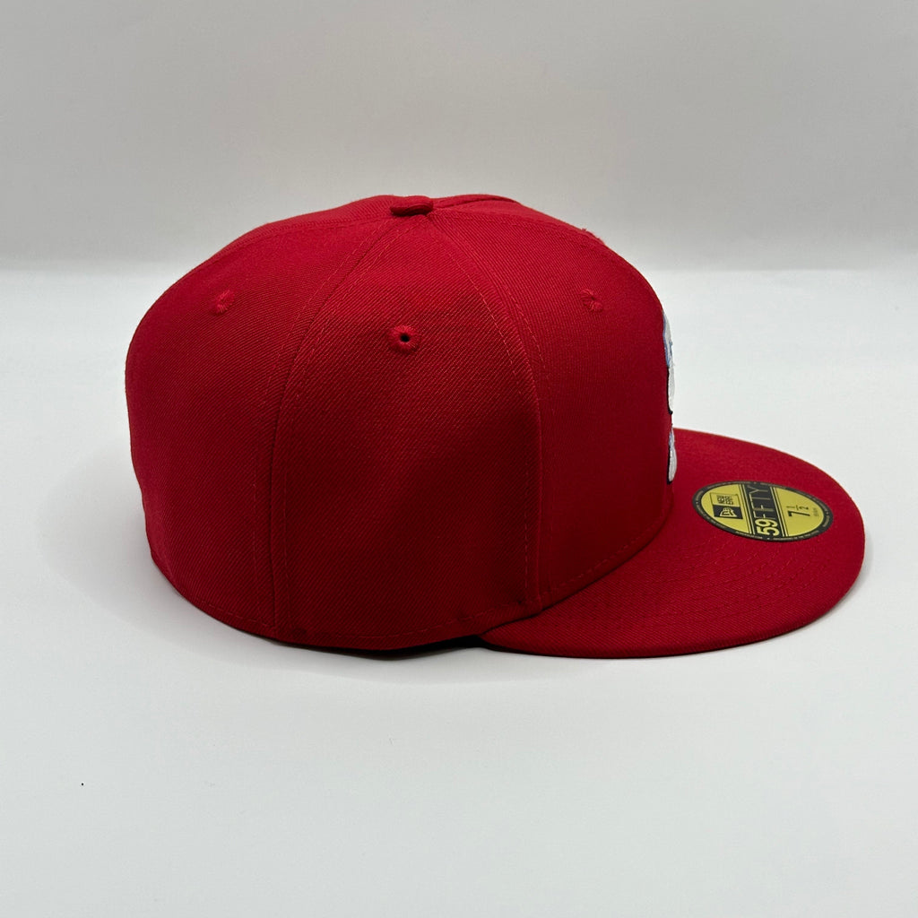 Red Supreme S Logo Frosty Snow Winter New Era Hat Cap (20FW) - view 2