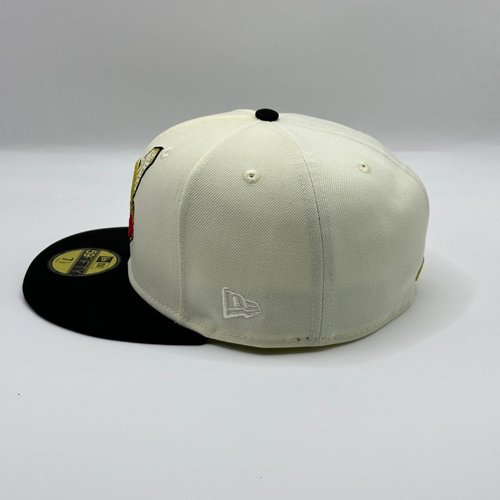Chrome Black Cleveland Indians Chief Wahoo 1954 All Star Game New Era Fitted Hat Cap - view 3