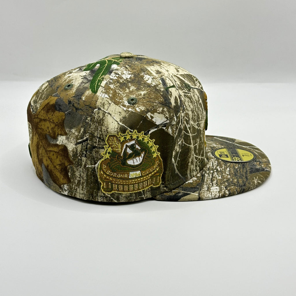 Realtree Camo Cleveland Indians Chief Wahoo 1954 All Star Game New Era Fitted Hat Cap - view 2