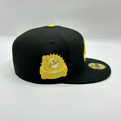 Black Gold Chief Wahoo Cleveland Indians Guardians 1954 ASG New Era Fitted Hat Cap - view 2
