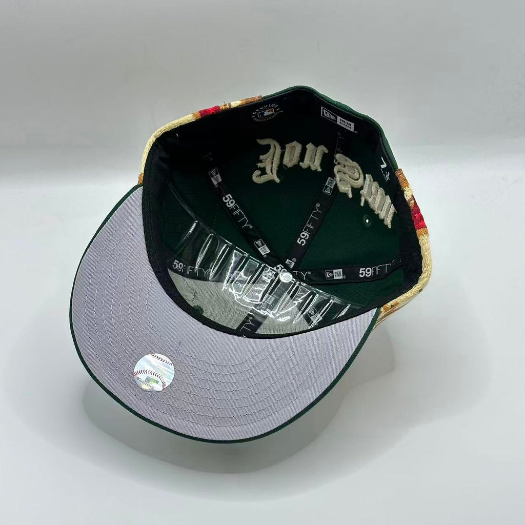 Green Jon Stan Athletics New Era Fitted Hat Cap MLB - view 5