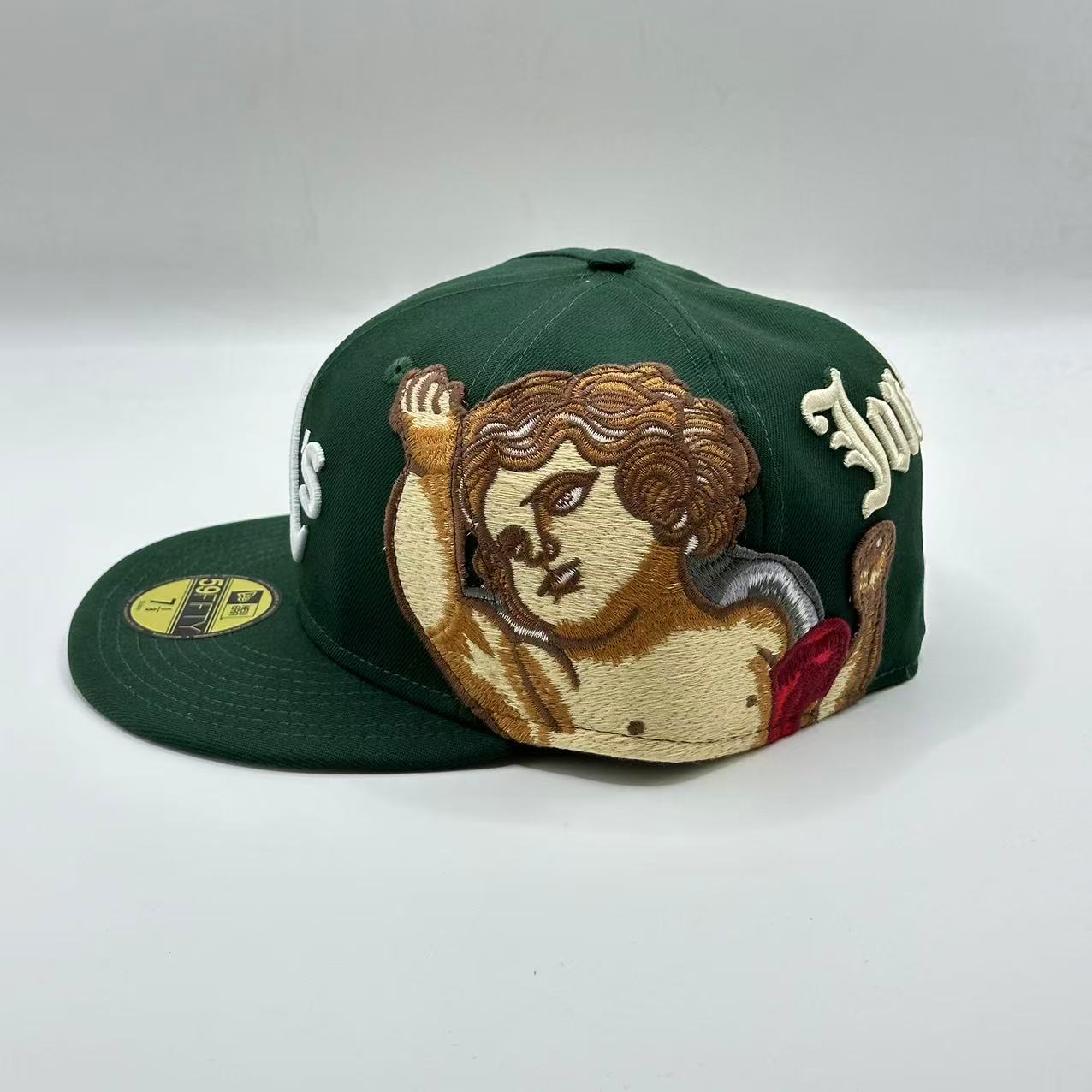 Green Jon Stan Athletics New Era Fitted Hat Cap MLB