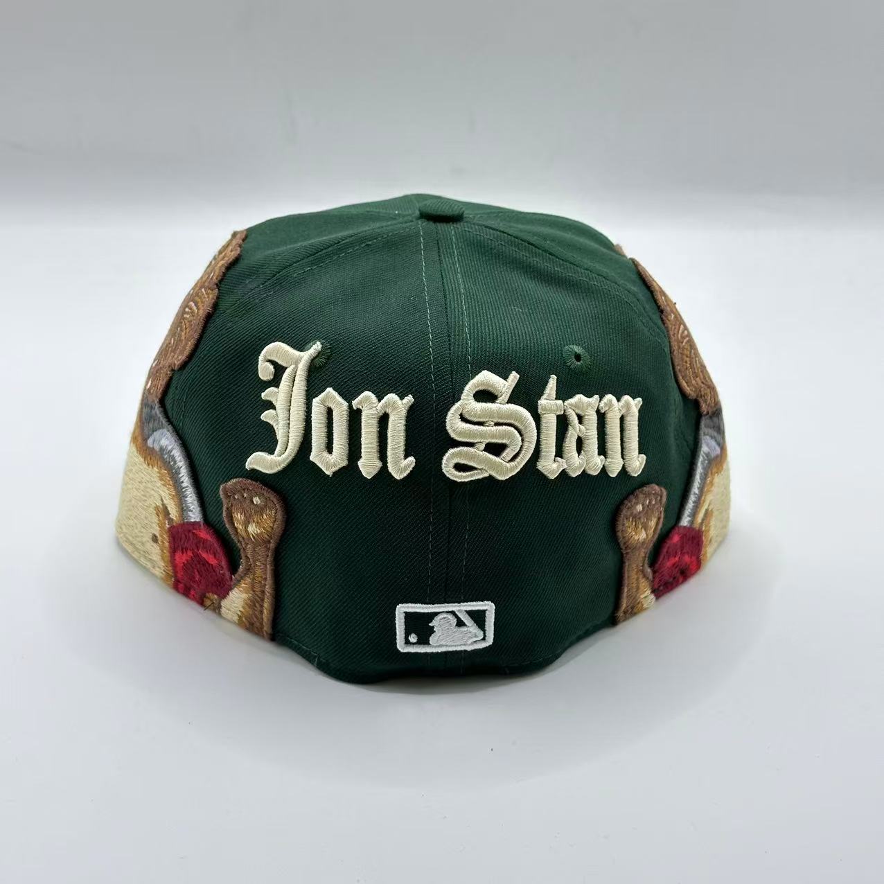 Green Jon Stan Athletics New Era Fitted Hat Cap MLB