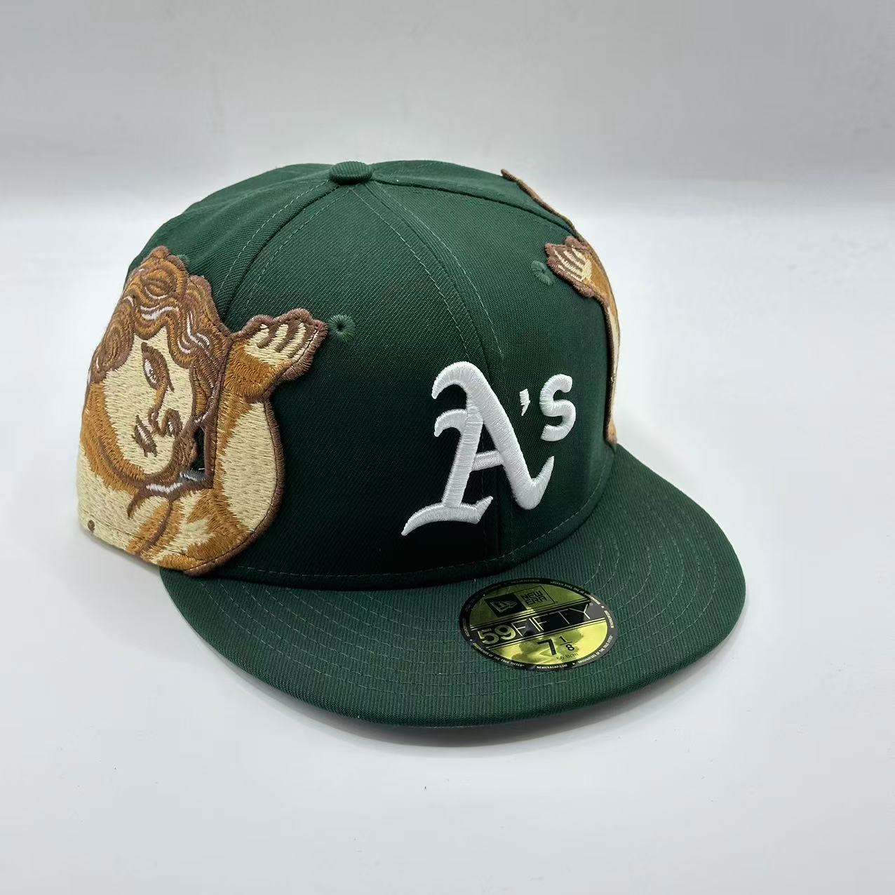 Green Jon Stan Athletics New Era Fitted Hat Cap MLB